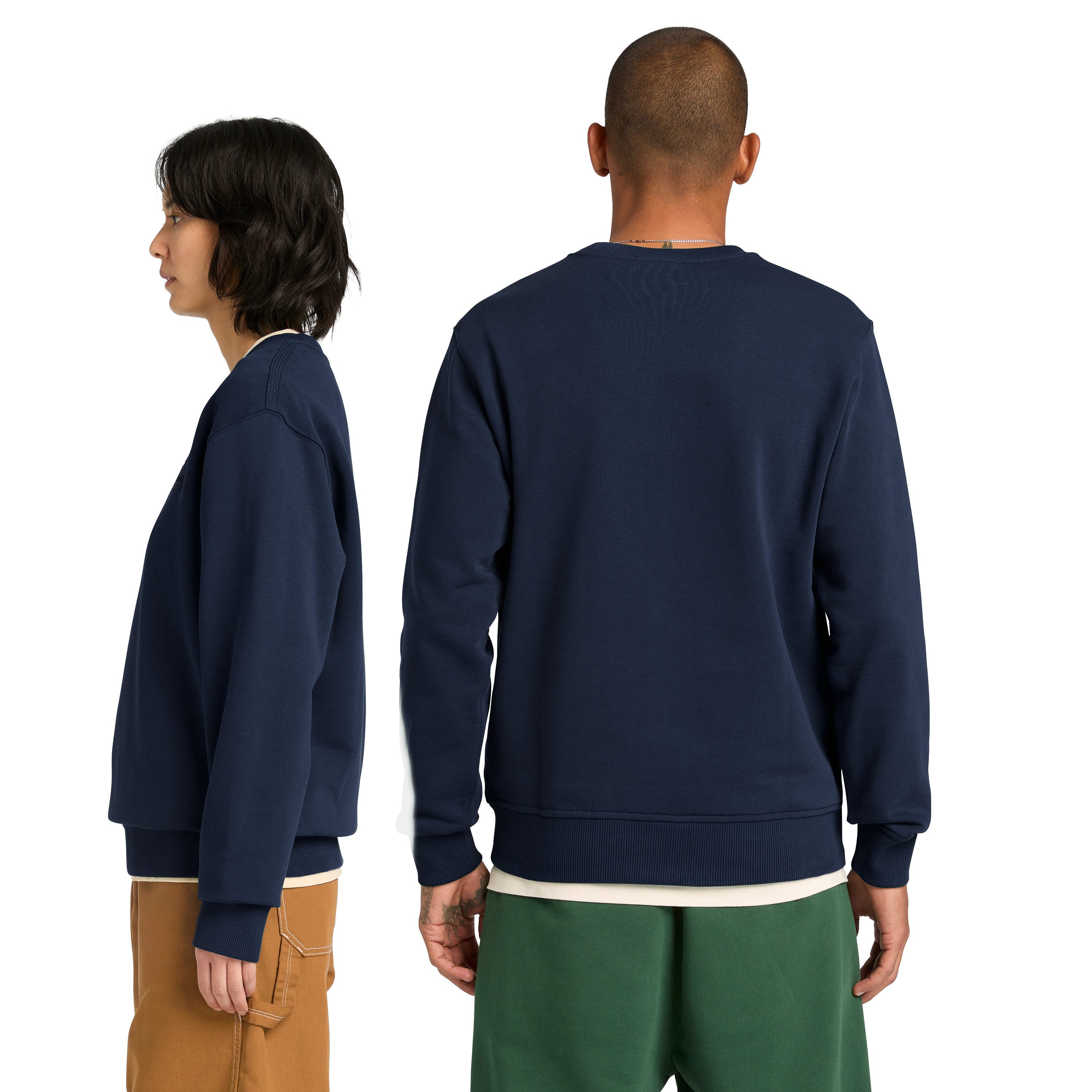 Timberland Sweatshirt Silicon Badge (LB) Crew Neck Langarm-Design, für Erwachsene, aus Baumwolle, bequemer Schnitt – Bild 2 von 5
