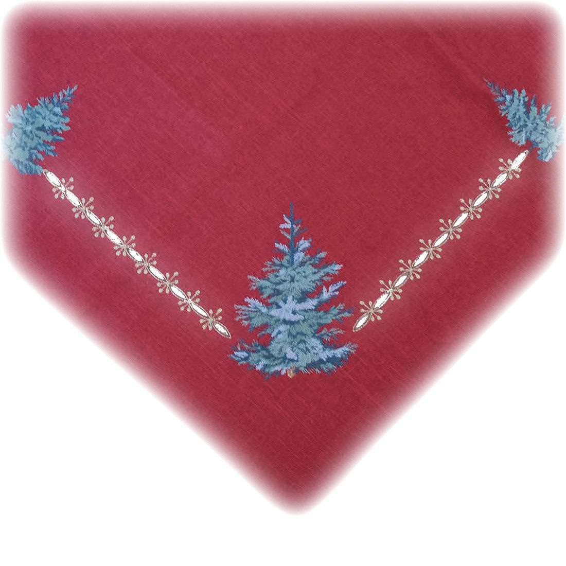 texpot Tischdecke Tischläufer Stickerei Tannenbaum mit Lurex Weihnachten (1-tlg)