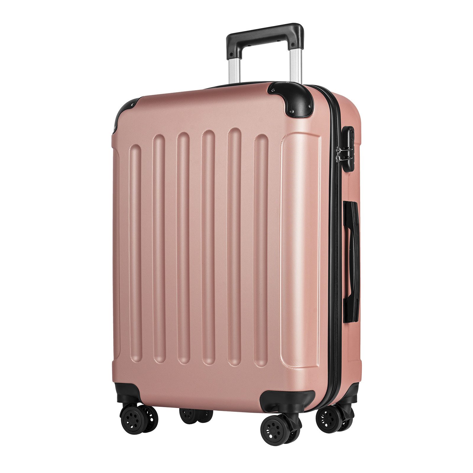 yonsly Hartschalen-Trolley Rollkoffer Trolley Reisekoffer Handgepäck Leichter Rollkoffer, 4 Rollen, Robuster Reisebegleiter aus ABS-Hartschale, Geschäftsreisekoffer