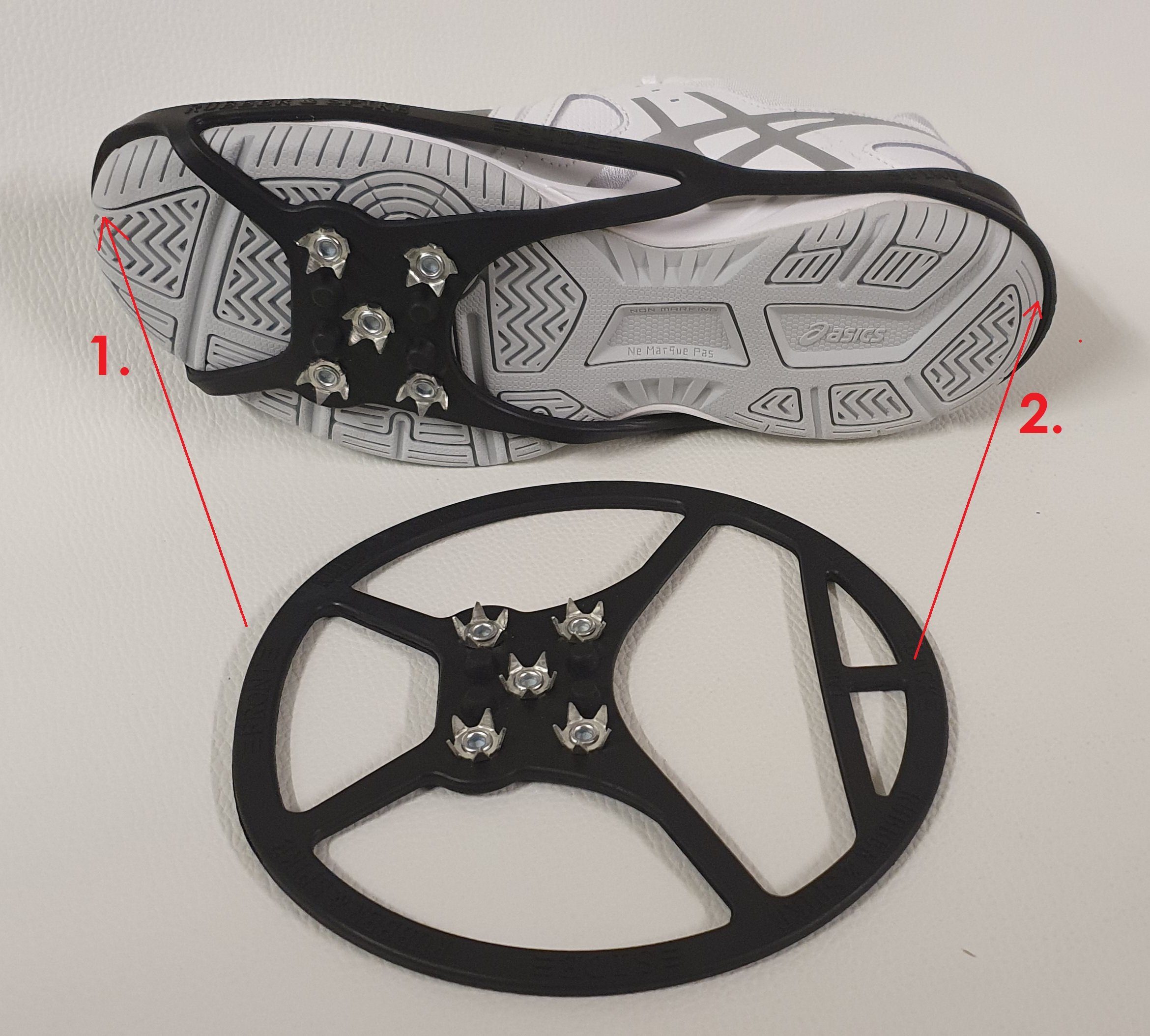 everest 1953 Spikes Schuhspikes Antirutsch Schuhkrallen Gripper Steigeisen für Schuhe, unter vorhandenen Schuh spannen