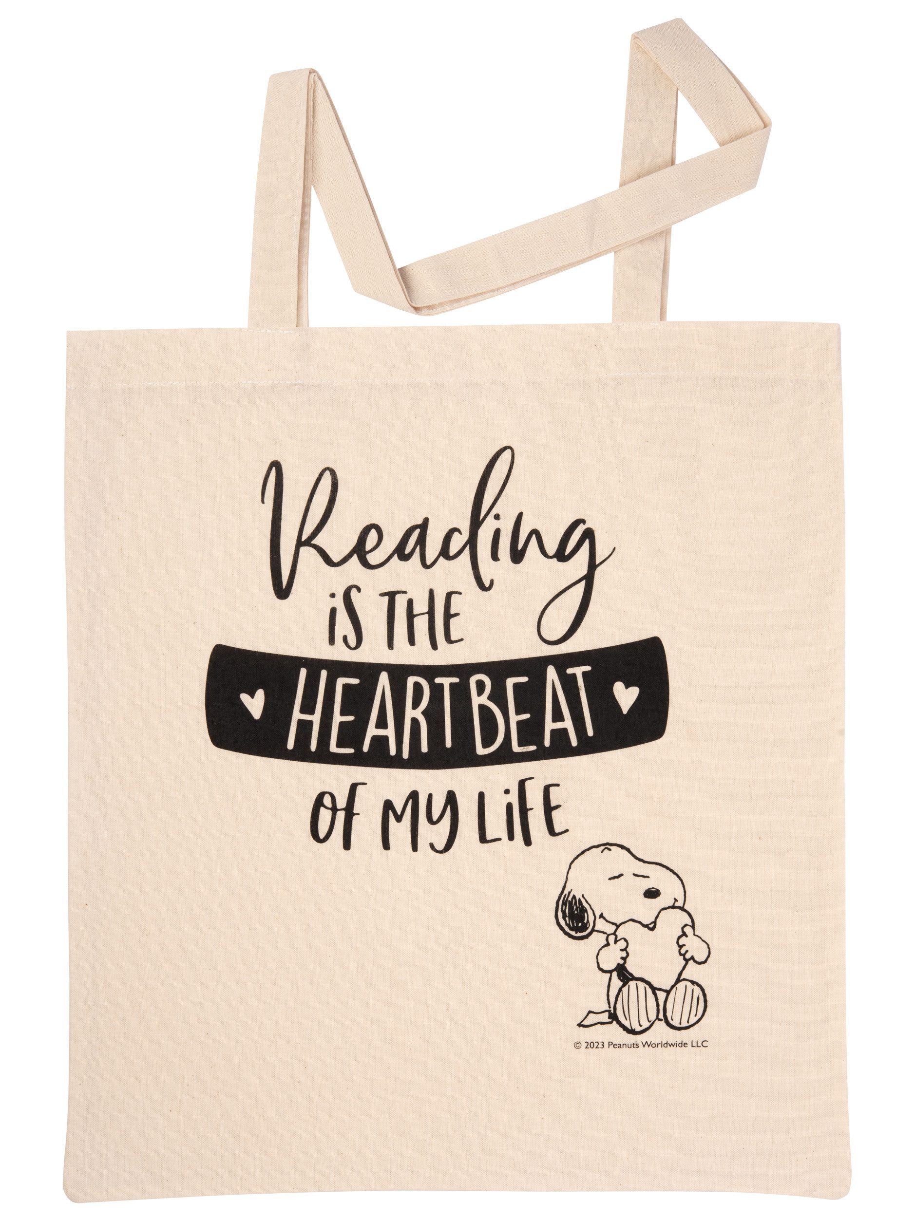 United Labels® Tragetasche Peanuts Snoopy - Reading is the heartbeat