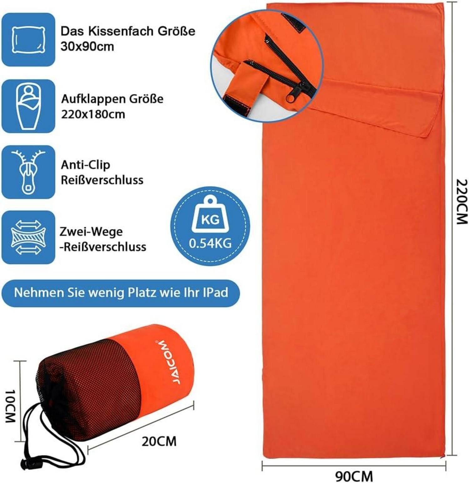 LuxusKollektion Campingstuhl Hüttenschlafsack Ultraleichter Seideschlafsack günstig online kaufen