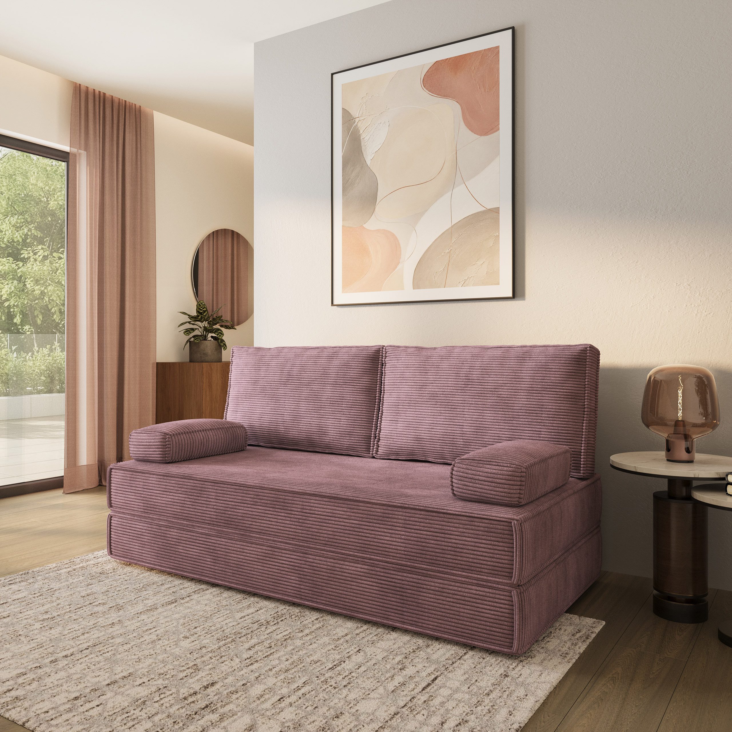 Masseno Sofa SILAR mit Schlaffunktion, Schlafsofa, Schaumstoffsofa