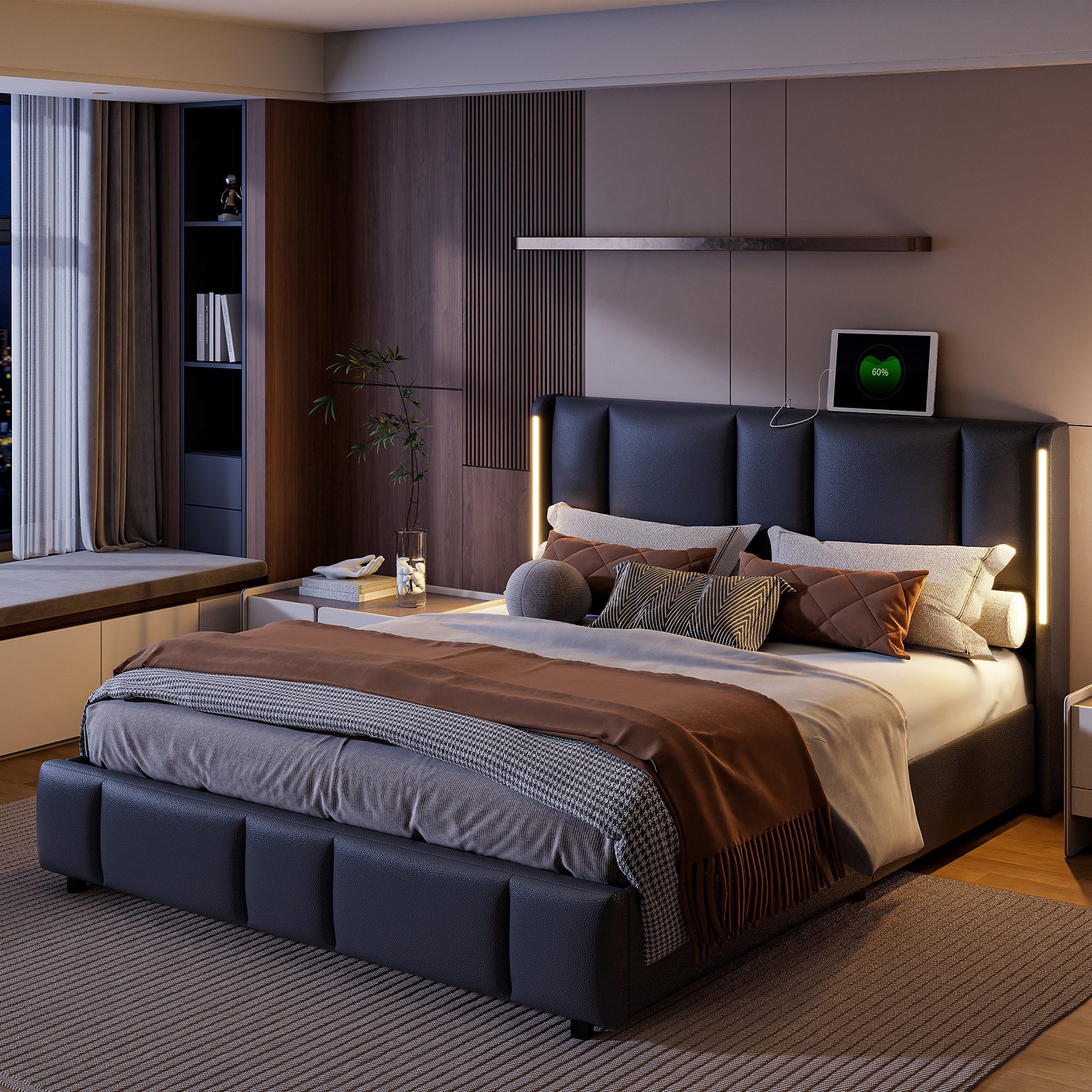 Furnishings Home Polsterbett Gamerbett Doppelbett Stauraumbett günstig online kaufen