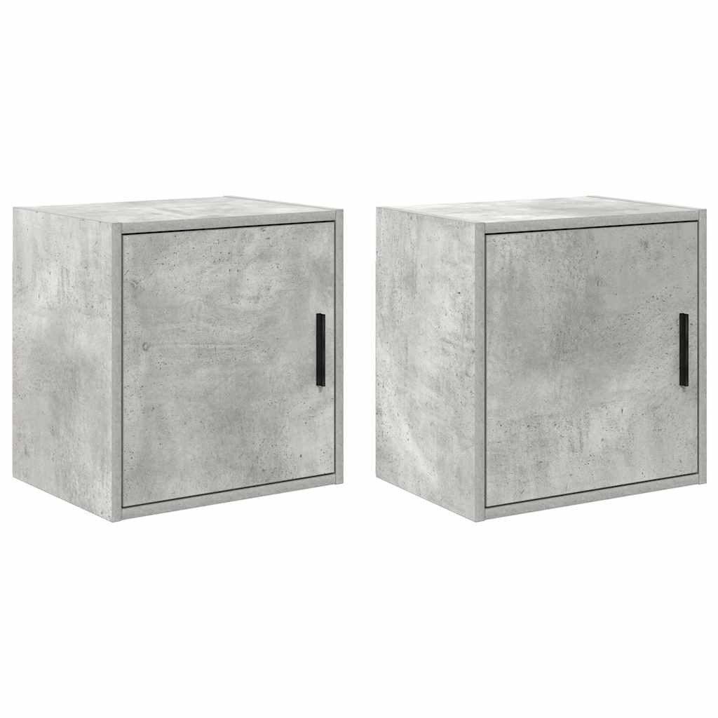 vidaXL Garagen-Wandschutz Garagen-Wandschränke 2 Stk. Betongrau Holzwerkstoff (2 St)