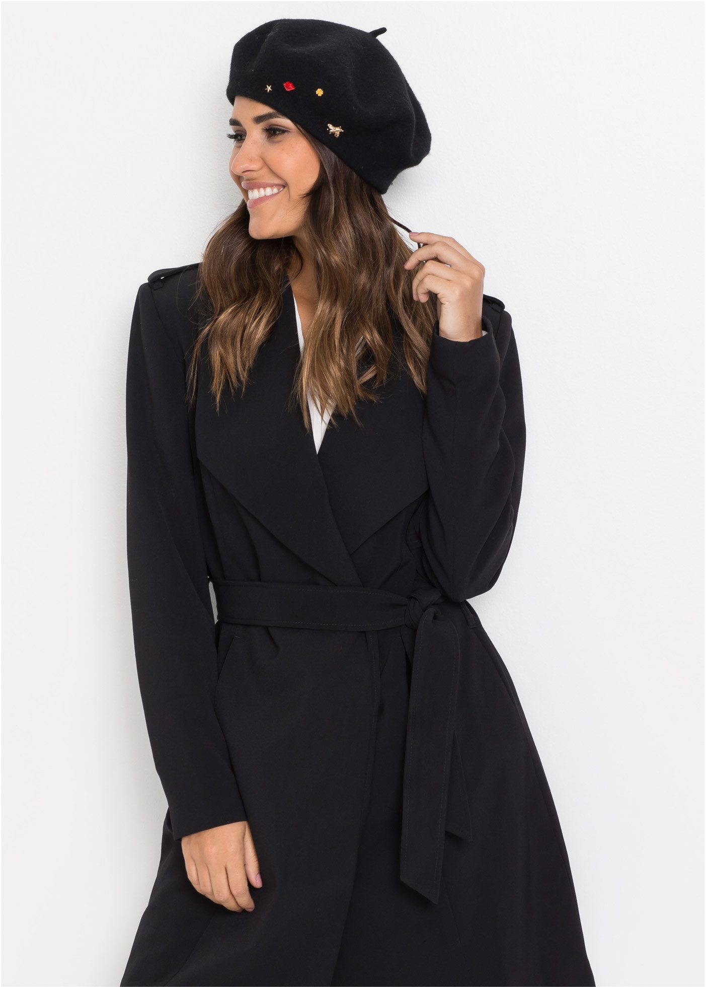 bonprix Trachtenhut aus Wolle und Polyester, unifarben, mit kleinen Nieten günstig online kaufen