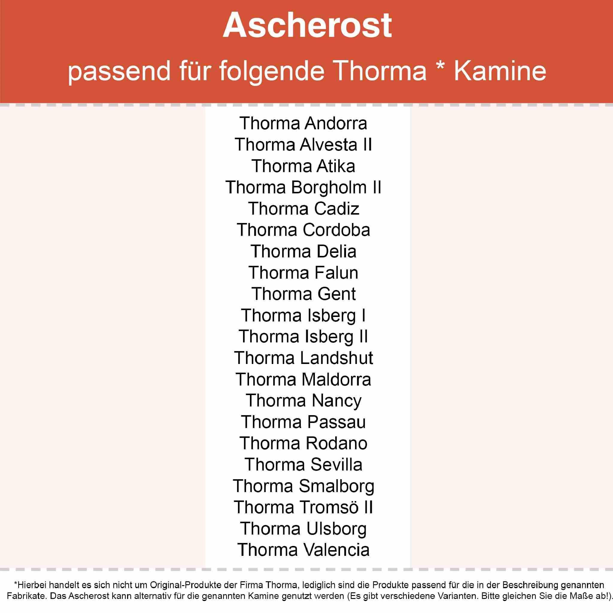 Feuerfest 123 GmbH Grillrost Kaminrost / Ascherost 230x120x15mm passend für Thorma**