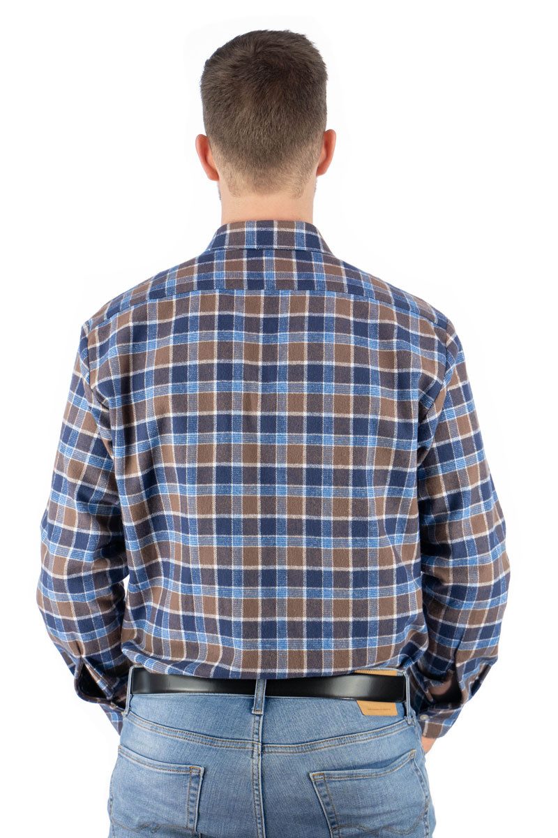 Condor Flanellhemd Sqobi 90cm langes Herren Langarm Arbeitshemd, Schwerflanell