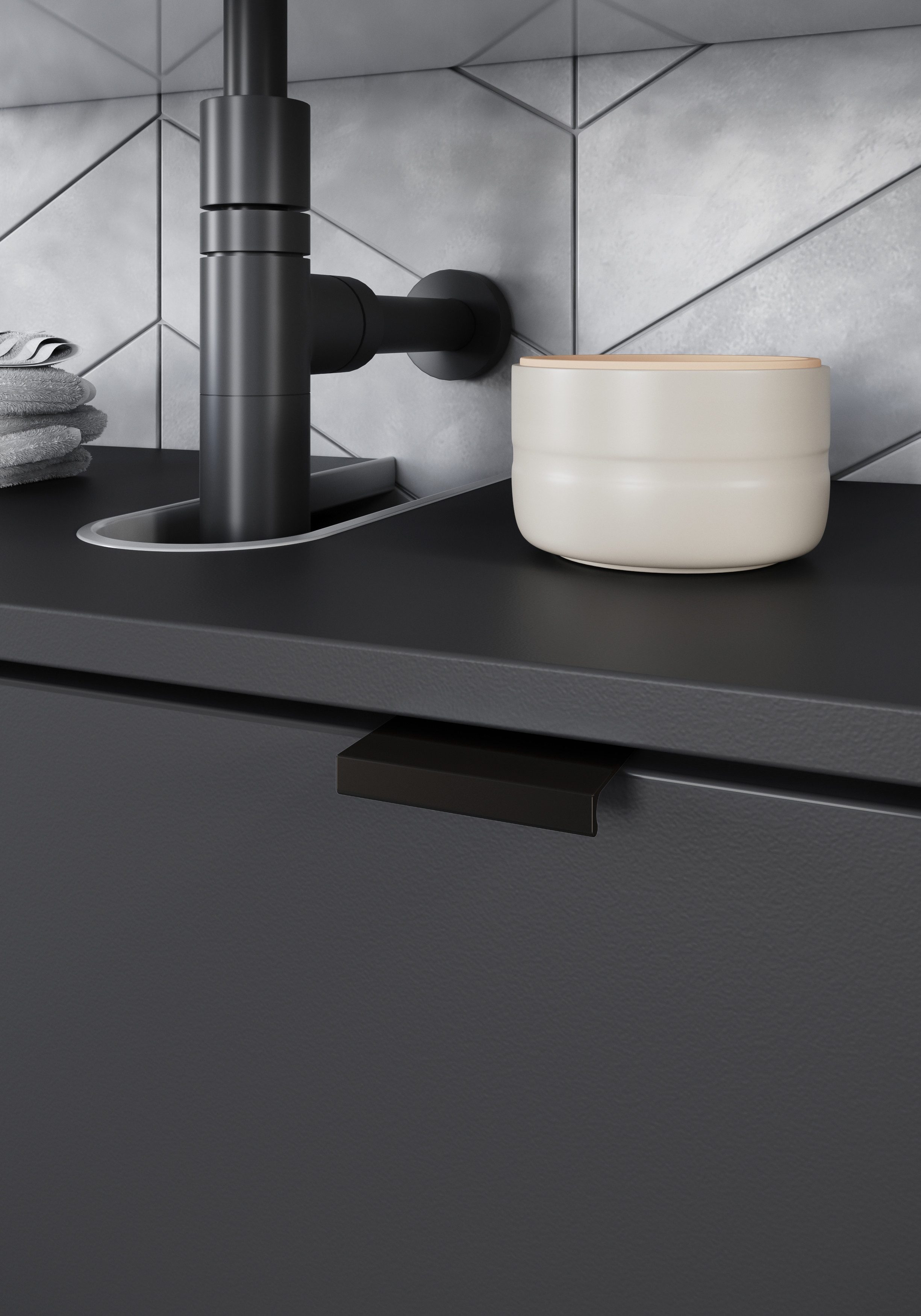 GERMANIA Waschbeckenunterschrank GW-Arcena (1-St) mit Siphonausschnitt – Bild 5 von 5