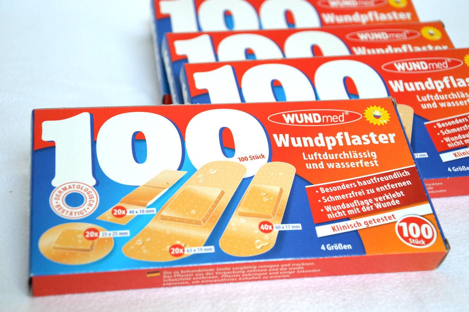 Wundmed Wundpflaster Wundpflaster 1000 Stück Set wasserfest hautfreundlich (Set, 1000 St., Wundpflaster), Fixierpflaster Pflaster-Strips Fingerpflaster Wundpflaster
