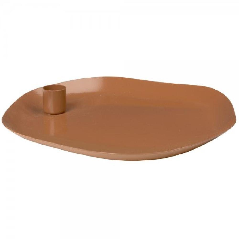 Broste Copenhagen Kerzenhalter Kerzenplatte Mie Caramel Brown