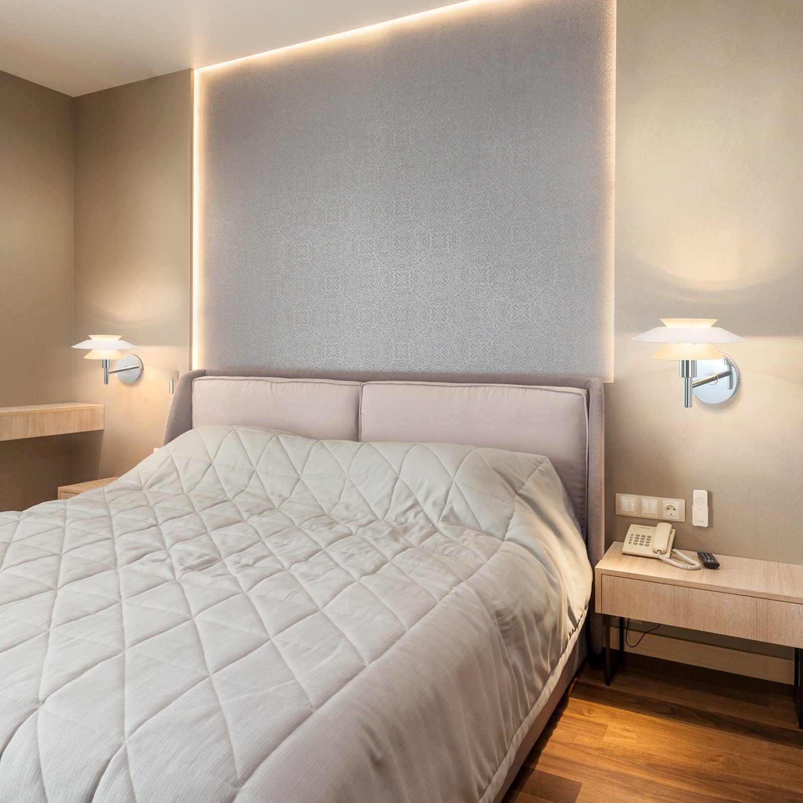 Nettlife Wandleuchte Schwarz Schlafzimmer Metall G9 Modern Innen Wandlampe Wandbeleuchtung, ohne Leuchtmittel, für Treppenhaus Flur Küche Schlafzimmer Wohnzimmer Kinderzimmer