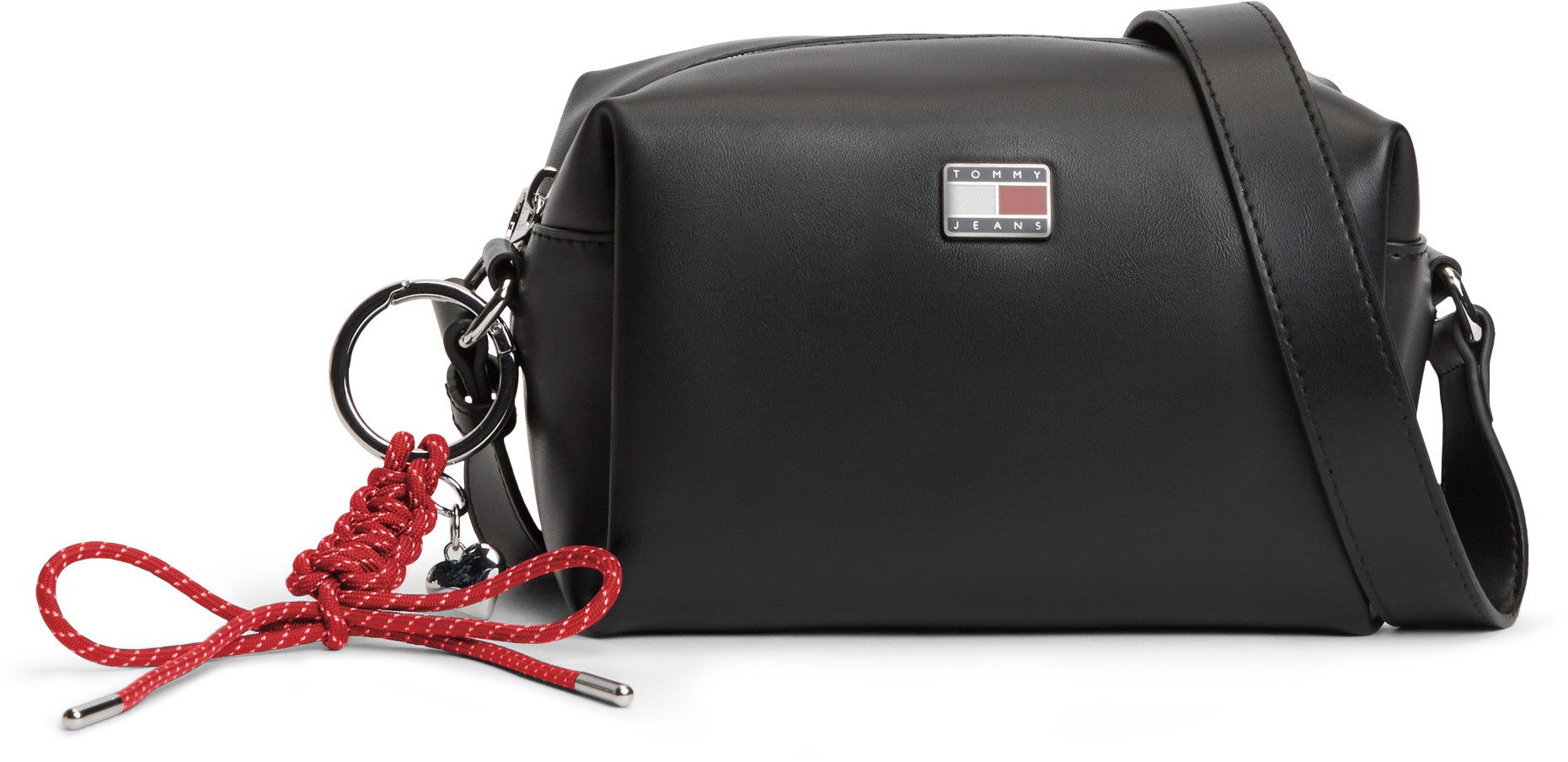 Tommy Jeans Mini Bag TJW CITY CHARM CAMERA BAG, Damen Umhängetasche, Mini-Bag, Cross-Body Bag mit Kordelanhänger