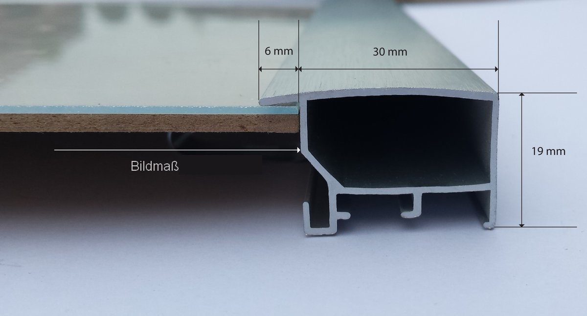 Bilderrahmen Aluminium (1 Stück), cm, 20,3x25,4 myposterframe Aluminium Silber, Einzelrahmen Triton,