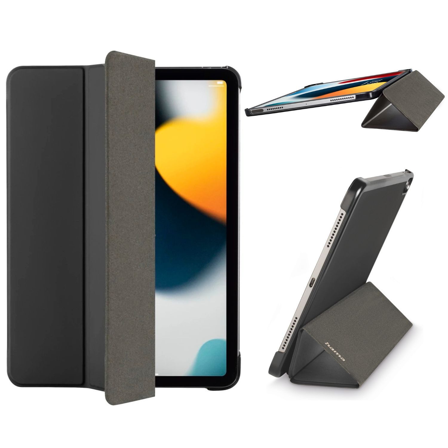 Hama Tablet-Hülle Hama Fold Smart Book Case Tasche Cover Schwarz 11 Zoll, Ständer Schutz-Hülle für Apple iPad A16 11 Gen. 2025 11" 10 2022 10,9"