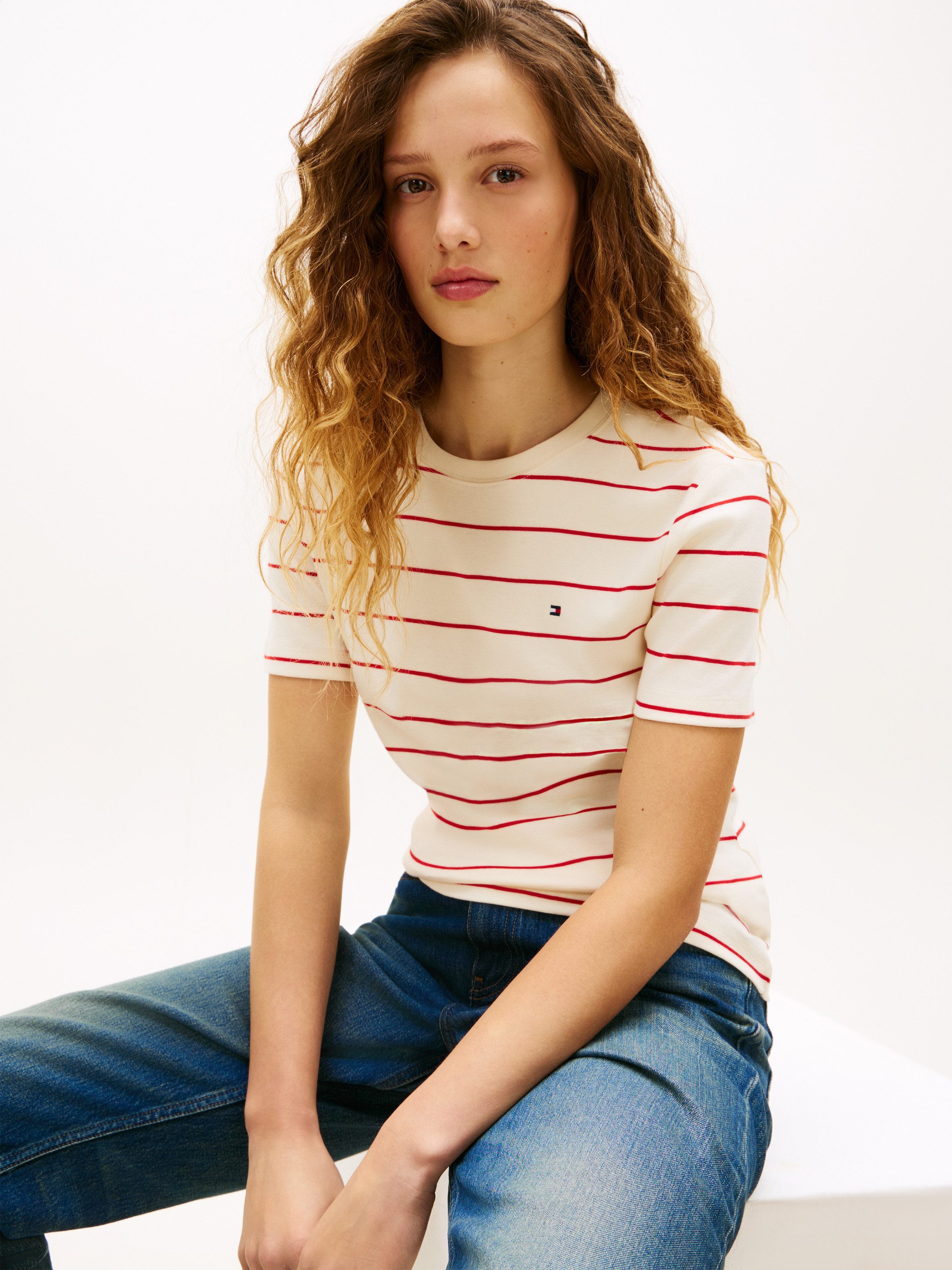 Tommy Hilfiger T-Shirt SLIM CODY C-NK Baumwolle, slim fit günstig online kaufen