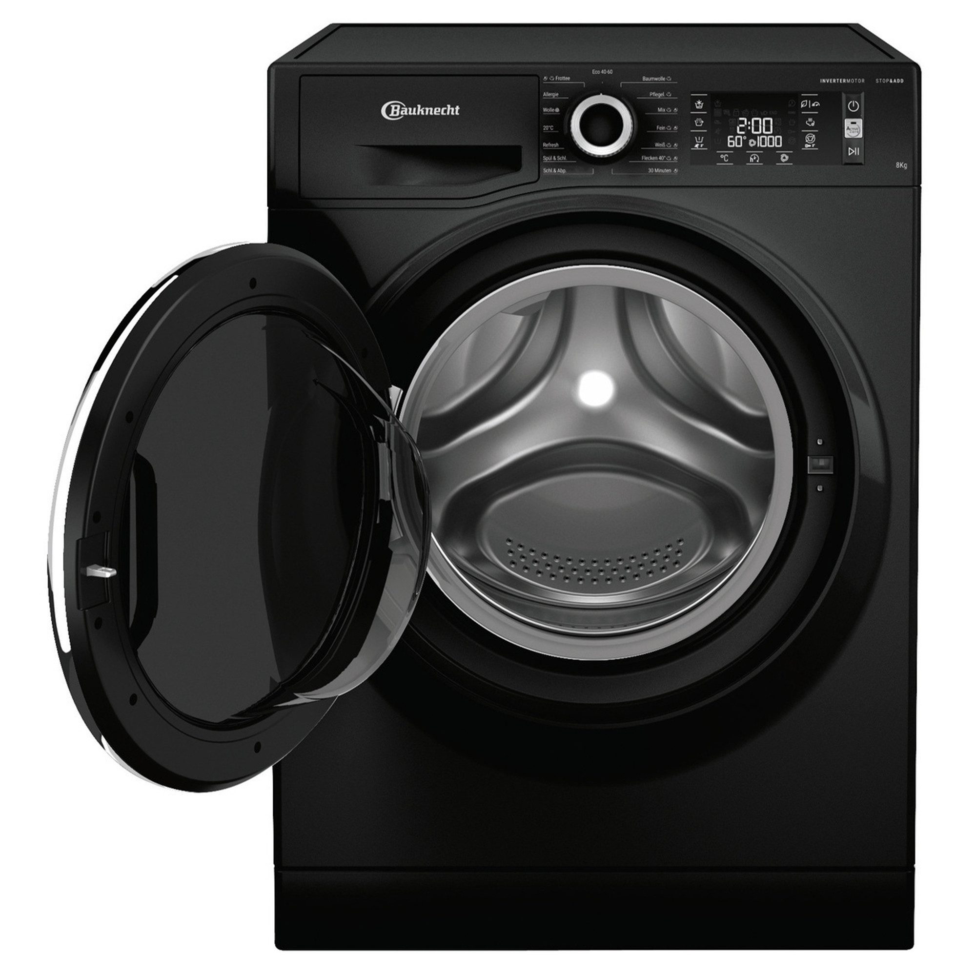 BAUKNECHT Waschmaschine WM BB 8AA, 8 kg, 1400 U/min, Stop&Add – ermöglicht das Nachlegen vergessener Kleidungsstücke