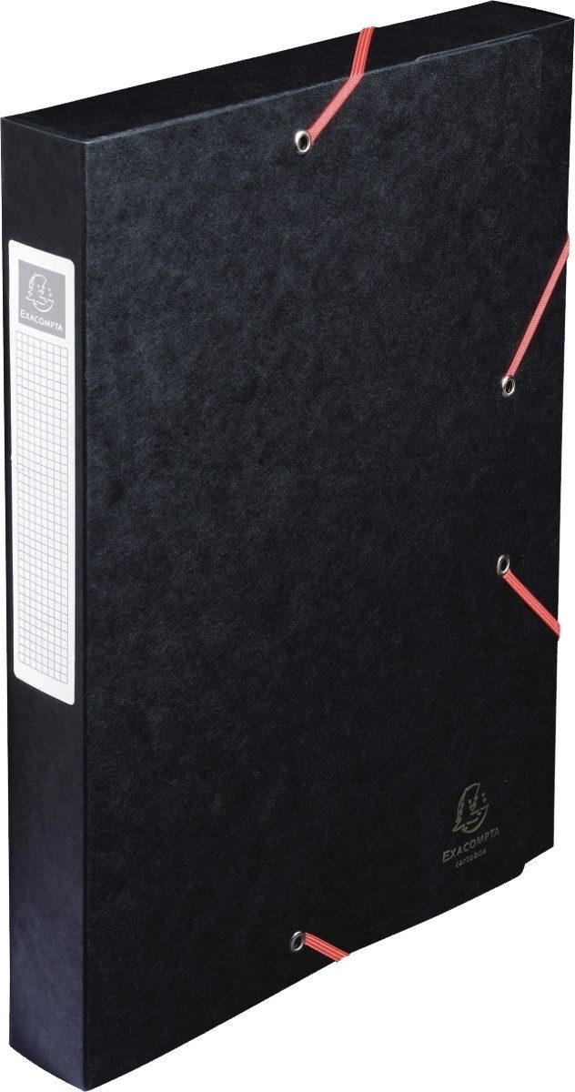Fächermappe Dokumentenbox A4 Manila Karton schwarz 40 mm
