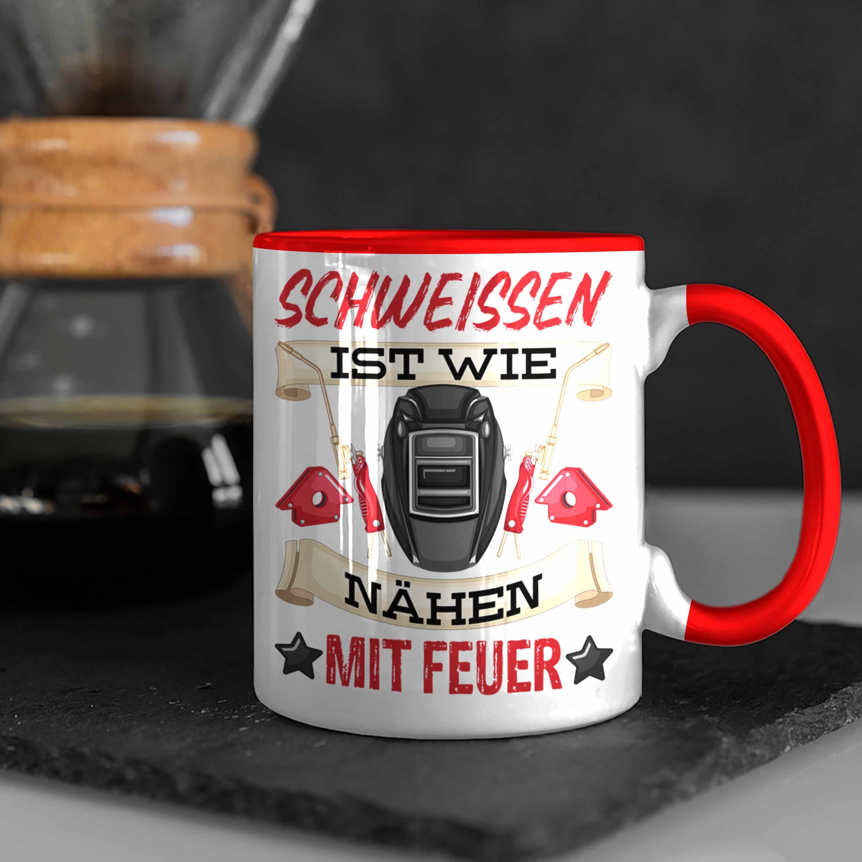 Trendation Tasse Schweißen Ist Mit Metallb Nähen Schweißer Feuer Tasse Wie Rot für Geschenk