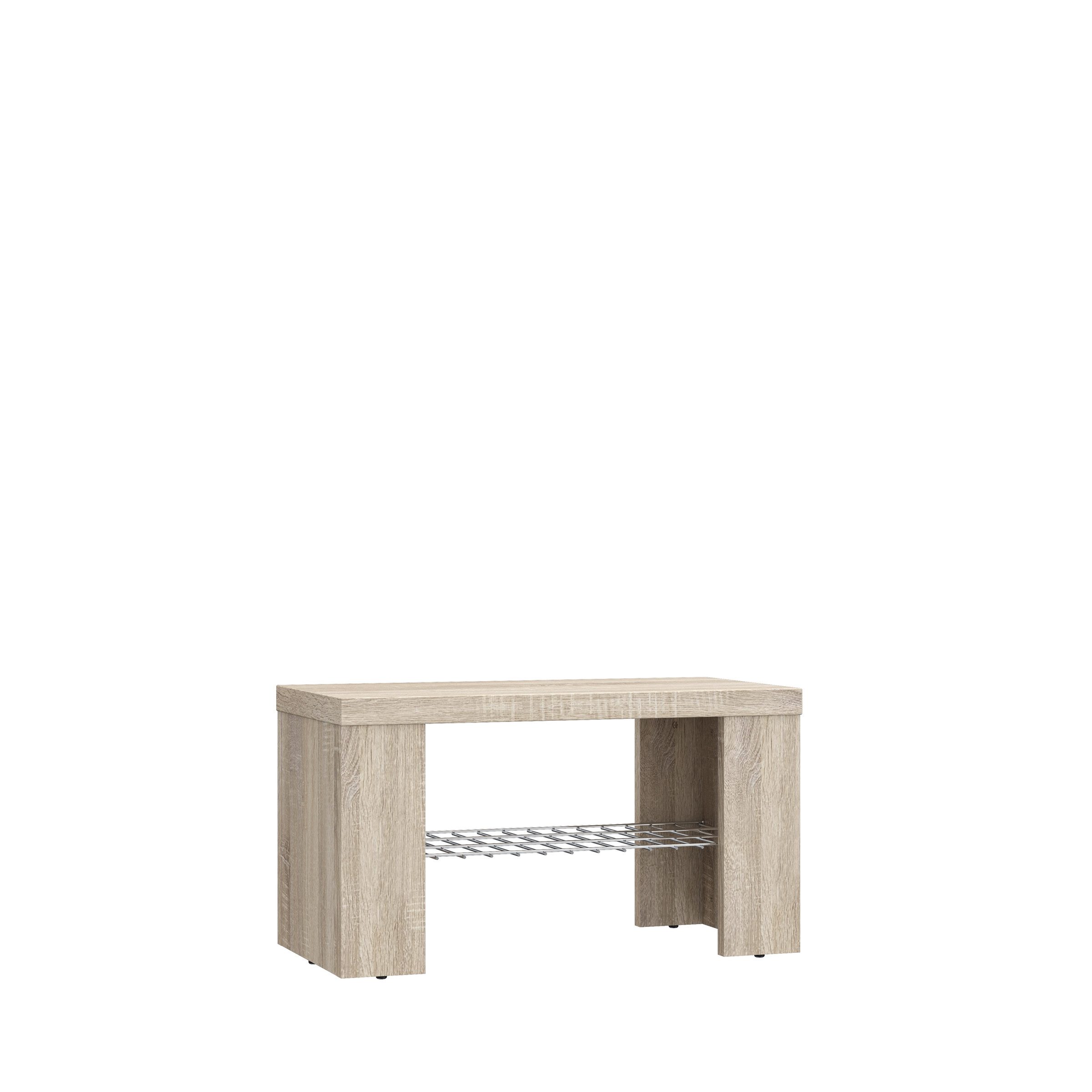 FORTE Schuhbank in beige - 69x38,9x34,8cm (BxHxT)