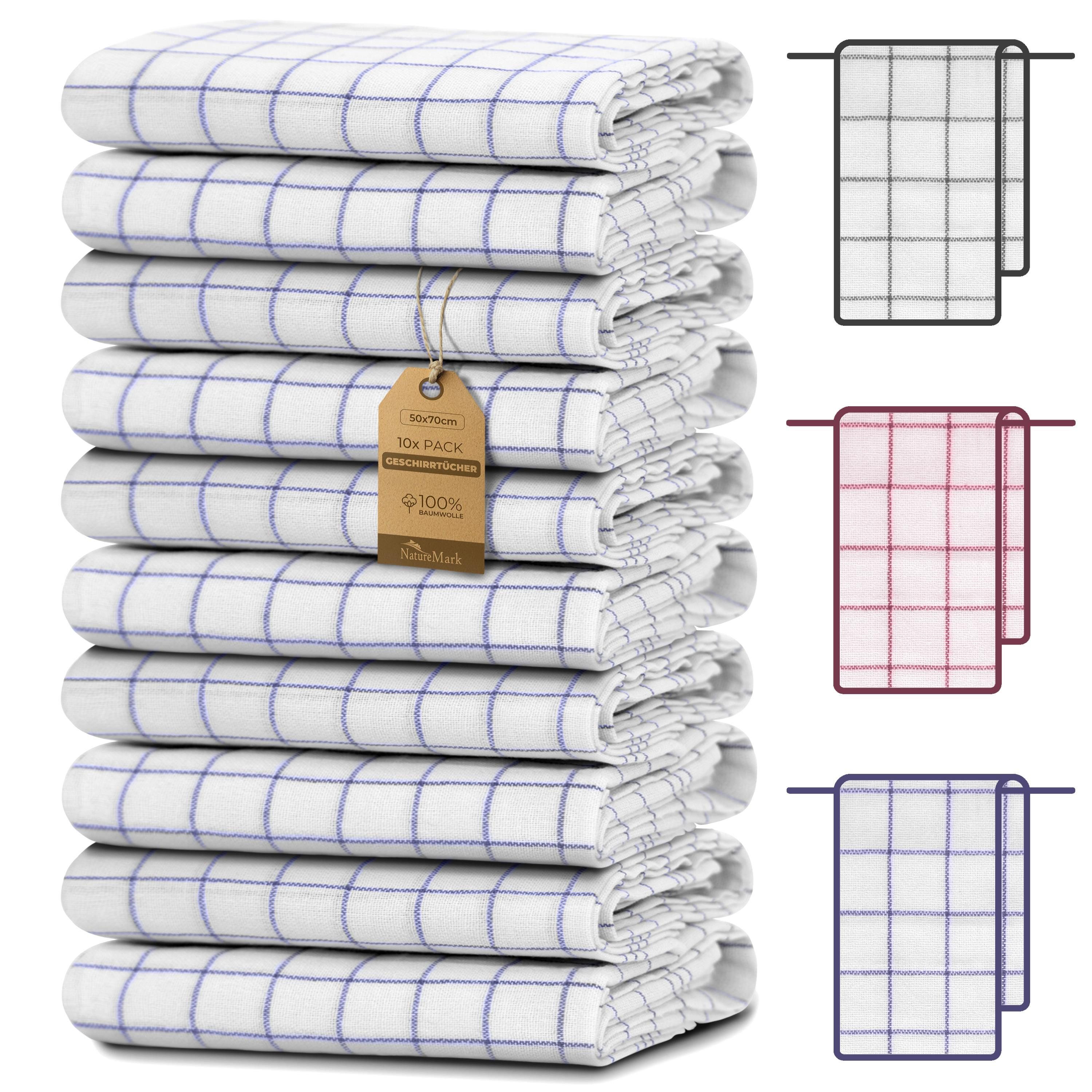 NatureMark Geschirrtuch 10er-Set Küchentücher 50x70cm, (Set, günstig online kaufen