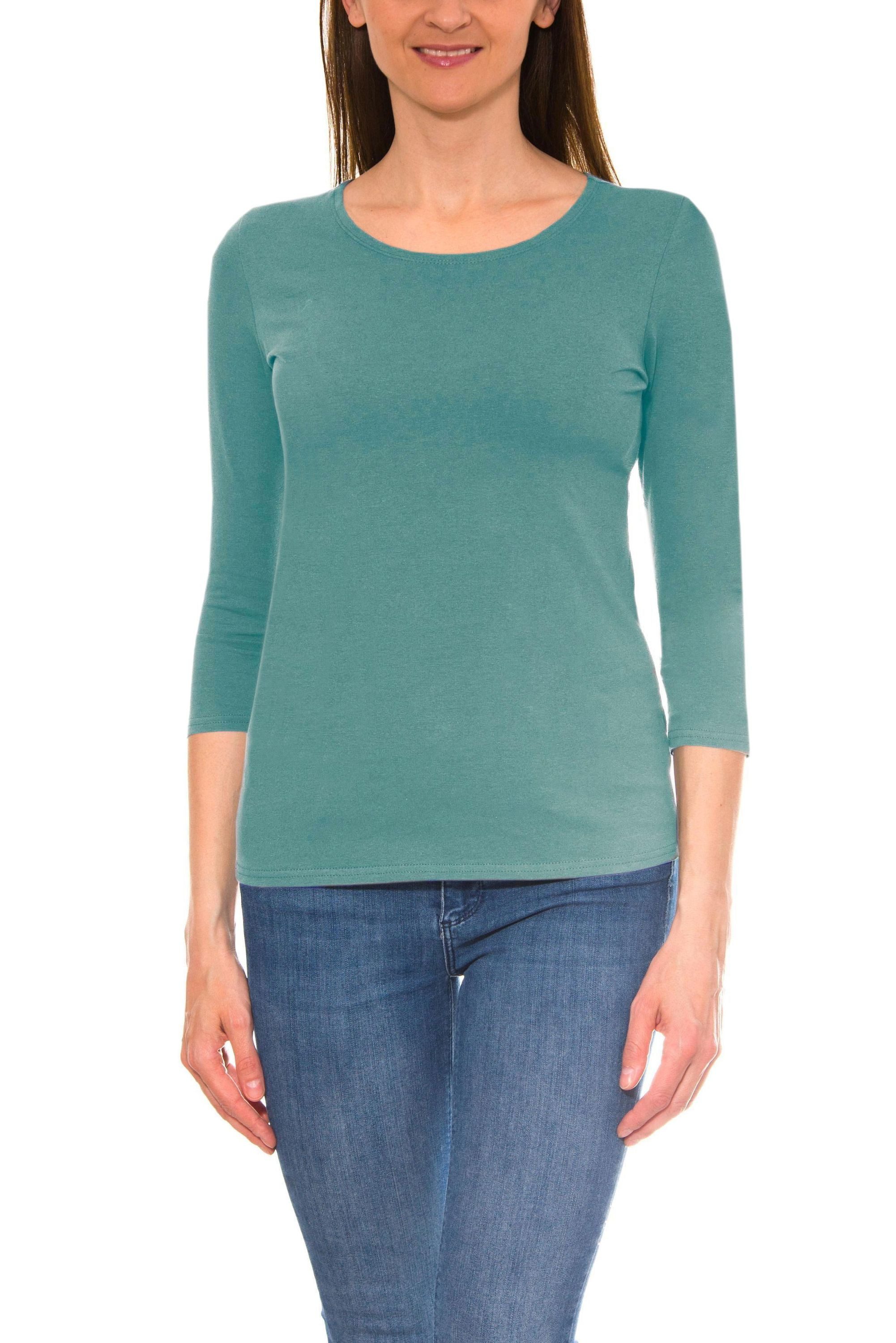 Alkato Longshirt Alkato Damen Shirt 3/4 günstig online kaufen