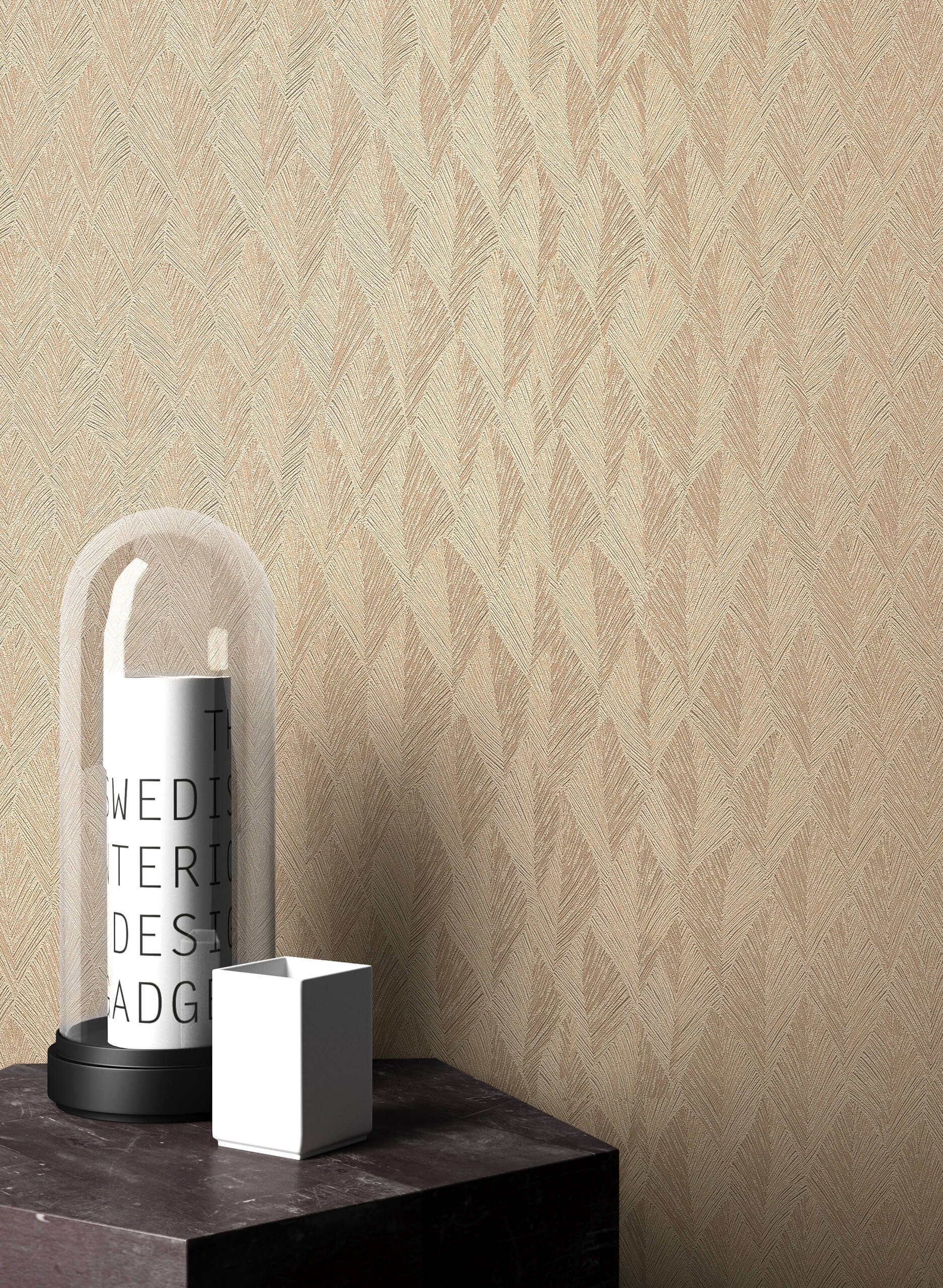 Newroom Vliestapete, Gold Tapete Glamour Glänzend günstig online kaufen