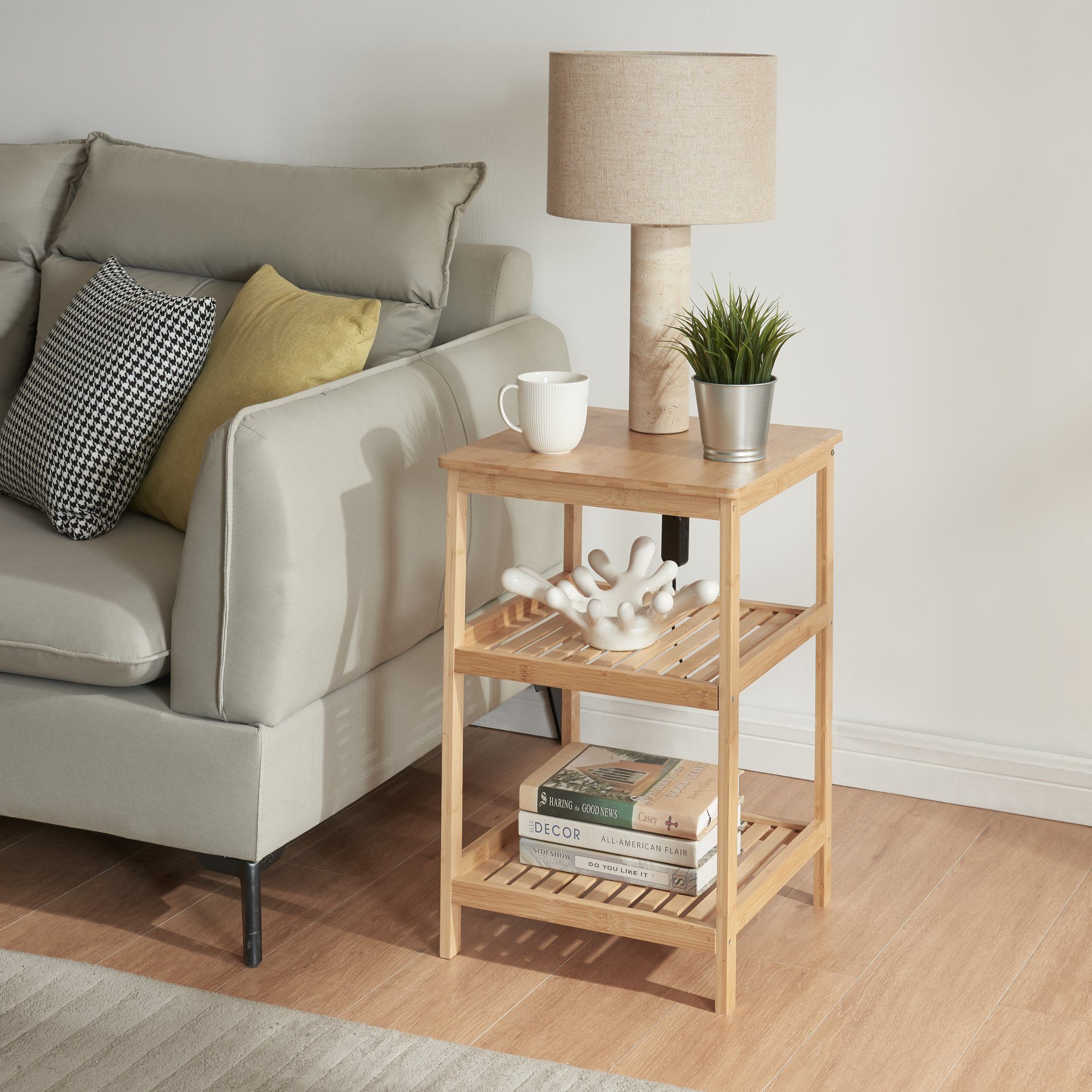 en.casa Standregal, »Ikerasak« Badregal Bambus Küchenregal 60 x 40 x 40 cm günstig online kaufen