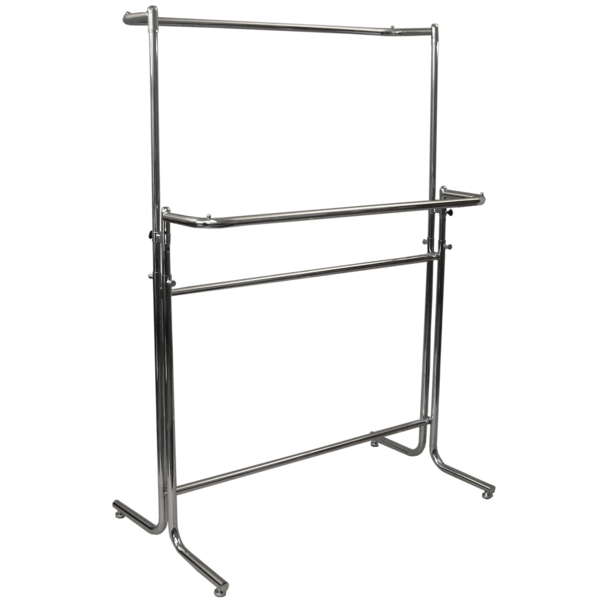 GERSO Kleiderständer GERSO Doppelkleiderständer Breite = 120 cm verchromt Garderobenständer