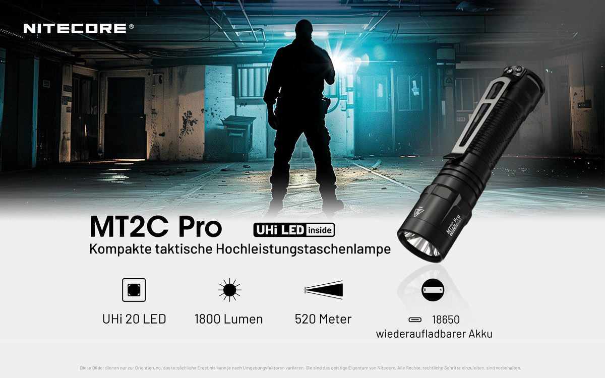 Nitecore Taschenlampe MT2C PRO - 1800 Lumen Taschenlampe (1-St)