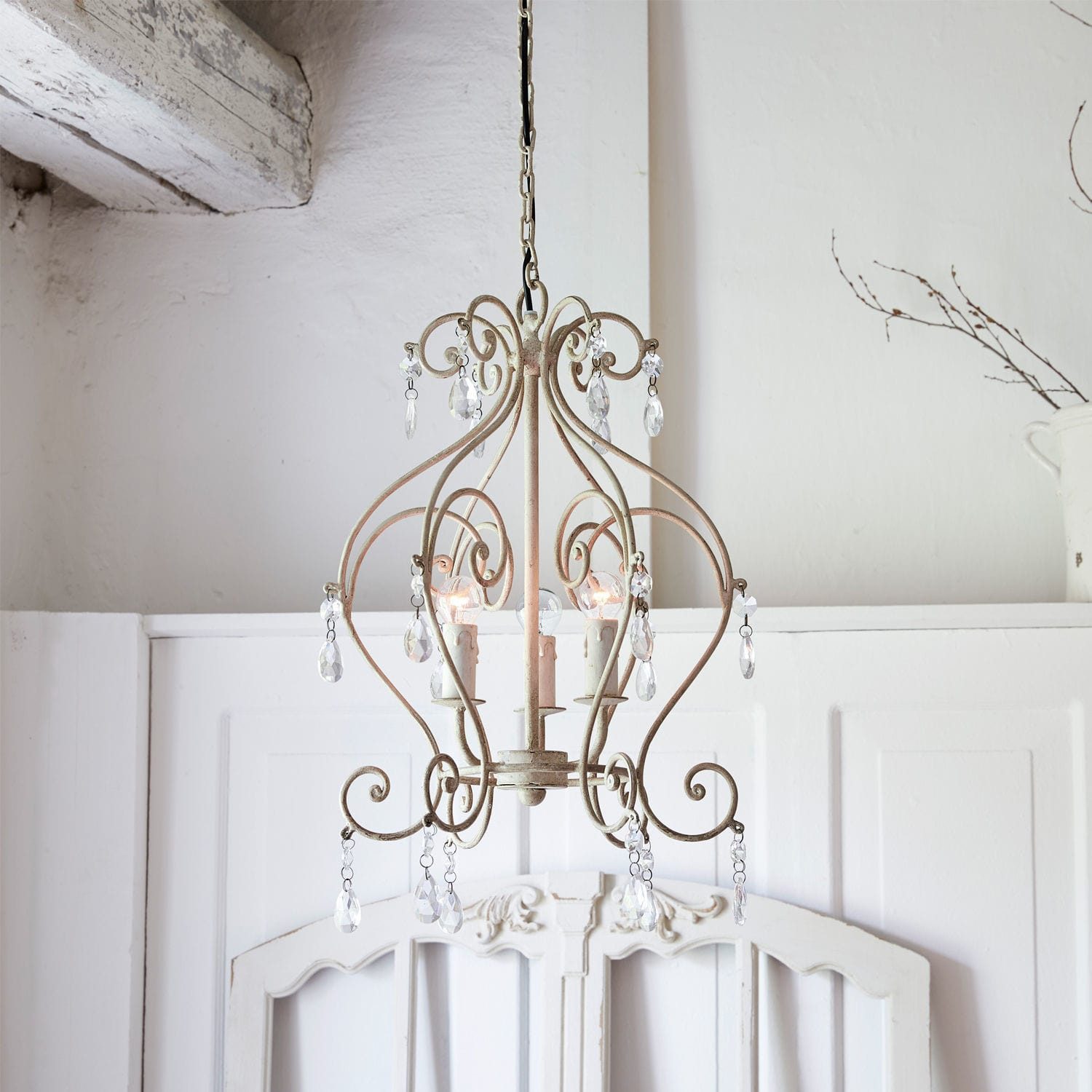 Mirabeau Kronleuchter Leuchter Manor antikcreme