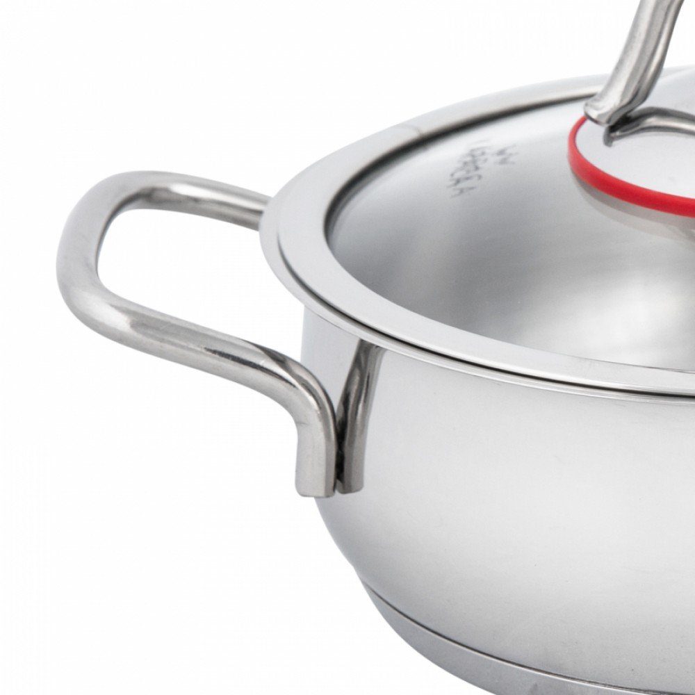 Karaca Kochtopf Karaca Emirgan 6-teiliges Stahlpfannenset Pfannenset Bratpfanne