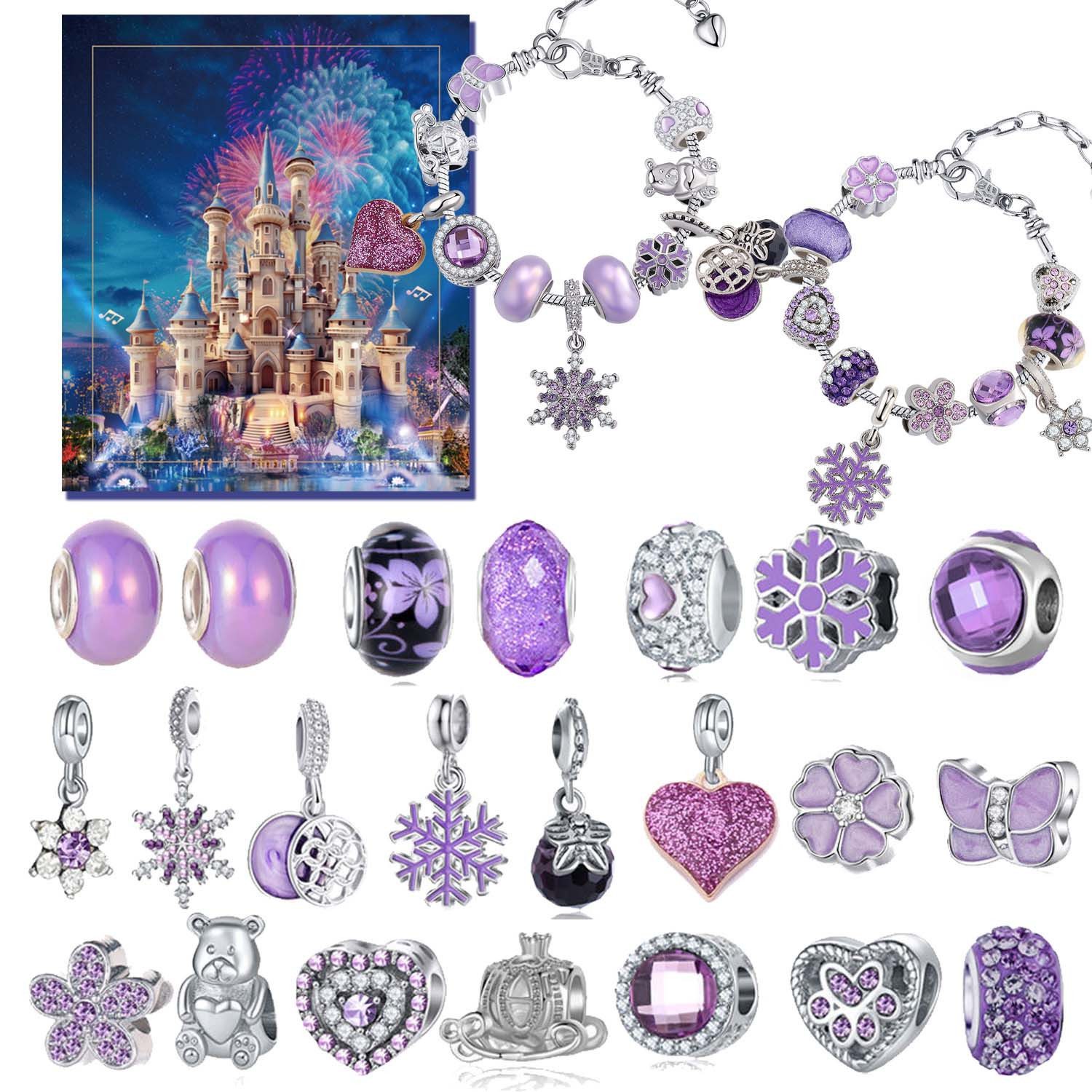 trends for living DIY-Adventskalender DIY-Perlenarmband Zahlen Weihnachtsgeschenkboxen Weihnachtsgeschenk (24-tlg)