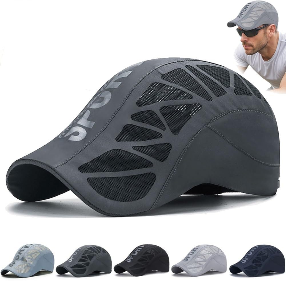 nsihing Baseballhelm Sportkappe Atmungsaktiv, Schnell trocknende Mesh Cap, Verstellbar für Wandern, Angeln, Laufen & Outdoor