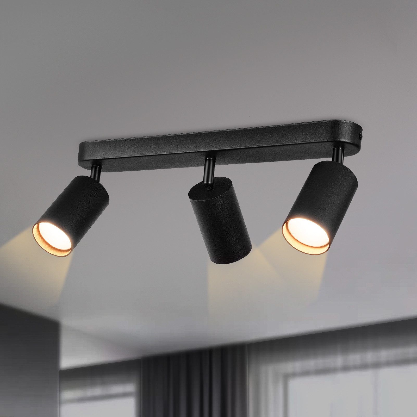 Tukrool Deckenstrahler LED-Deckenstrahler 1/3 Fassung GU10 günstig online kaufen