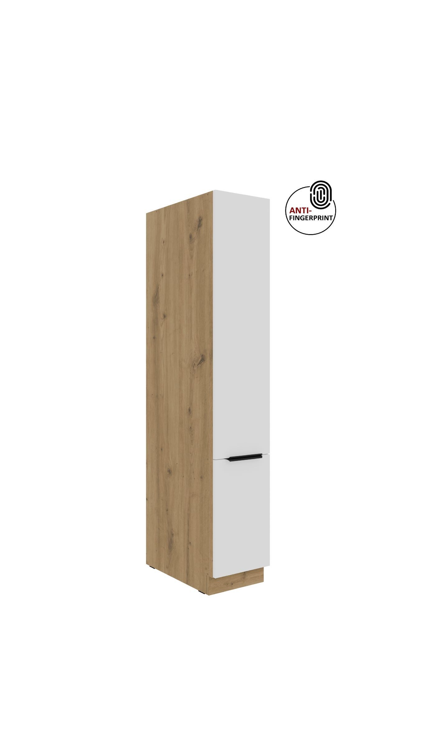 Küchen-Preisbombe Apothekerschrank 30 cm Küche ARIA Weiß Anti Fingerprint Küchenzeile Küchenblock