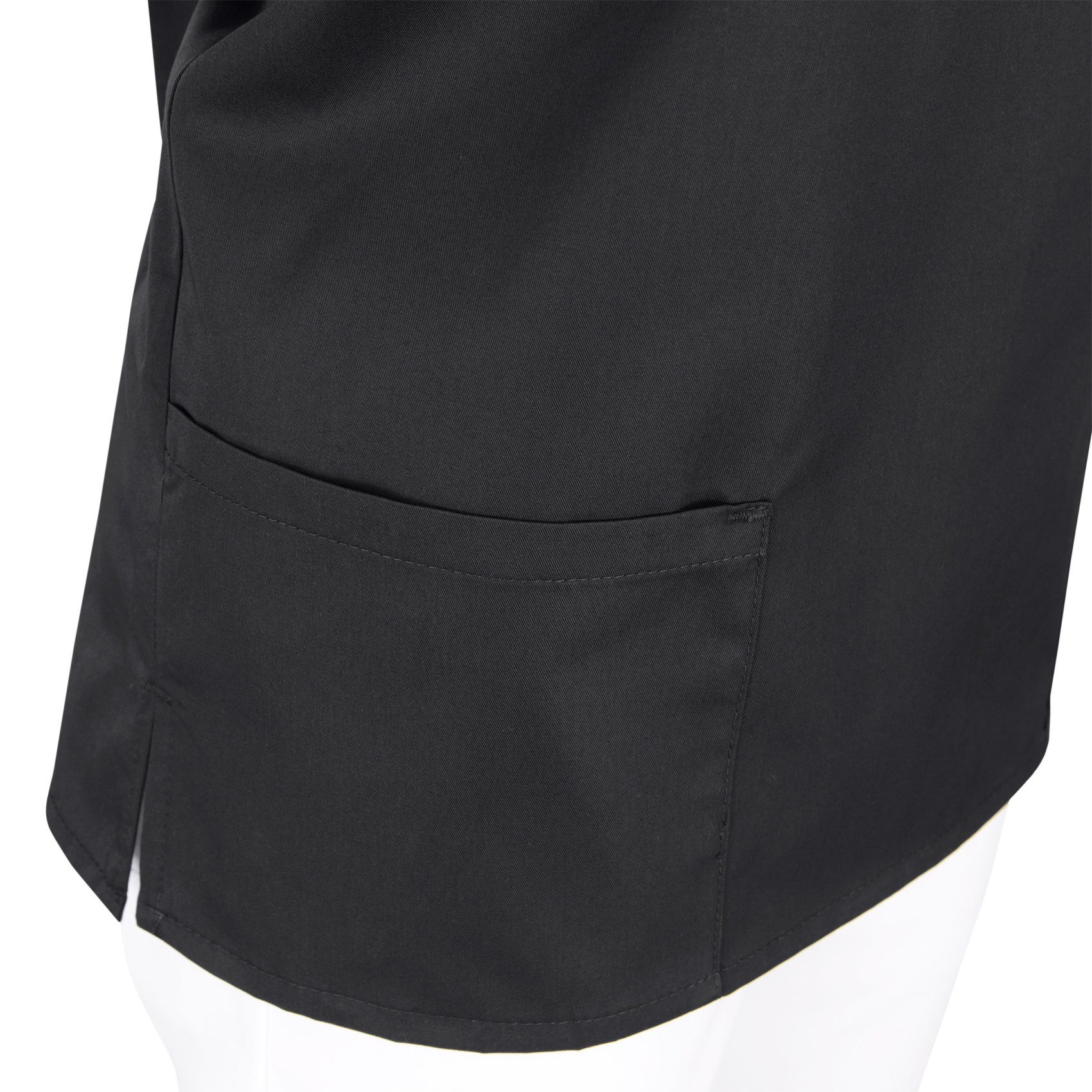 BEB Schlupfbluse beb Basic Kasack Unisex Kurzarm Schwarz