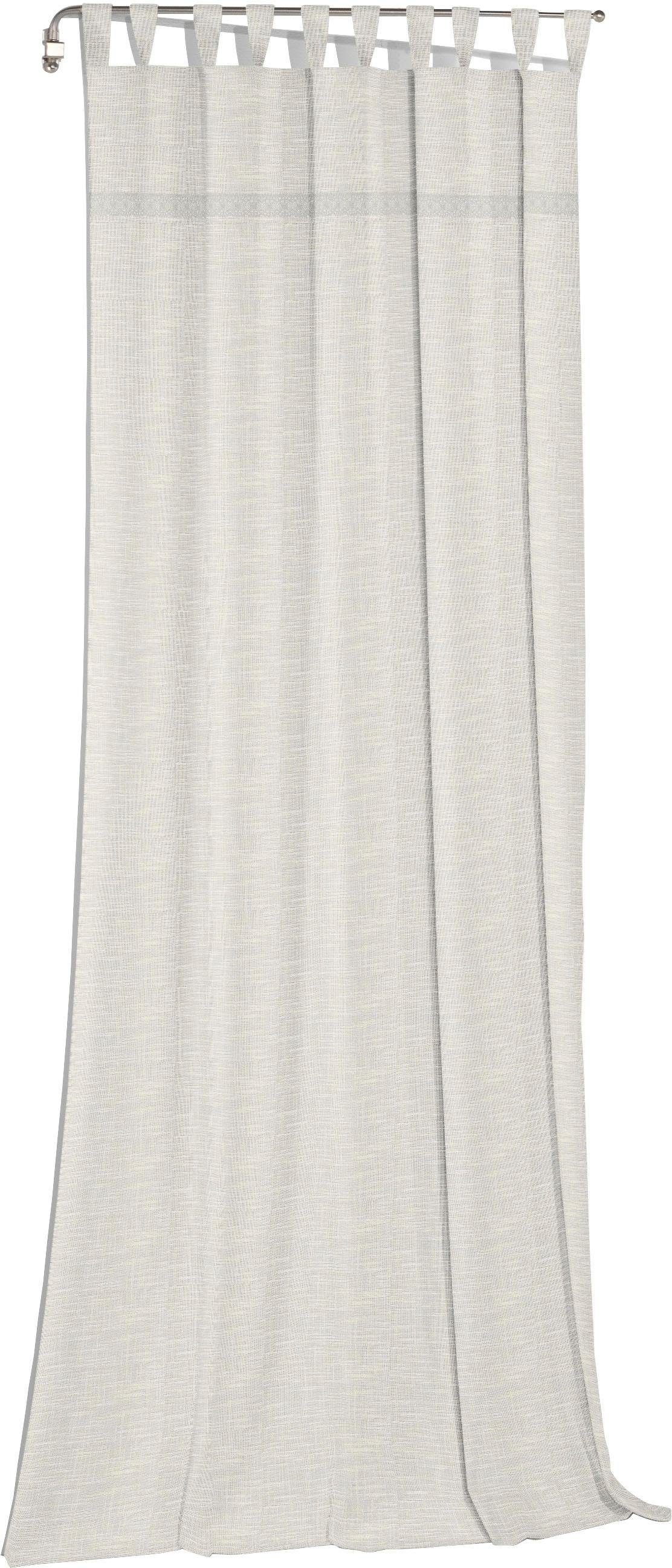 Vorhang Wiessee, Wirth, Schlaufen (1 St), blickdicht, Jacquard weiß