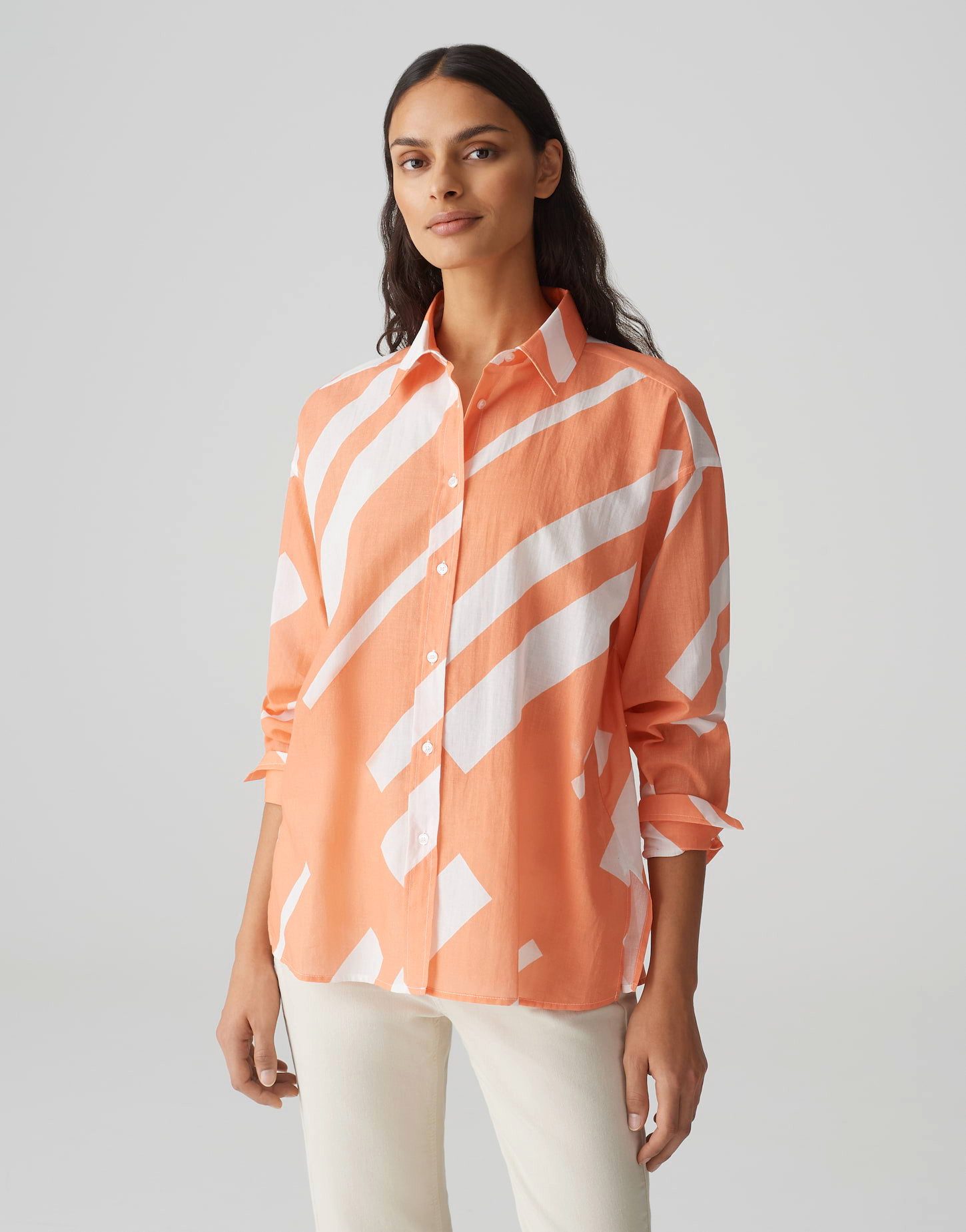 OPUS Hemdbluse Fenlo stripe pale orange günstig online kaufen