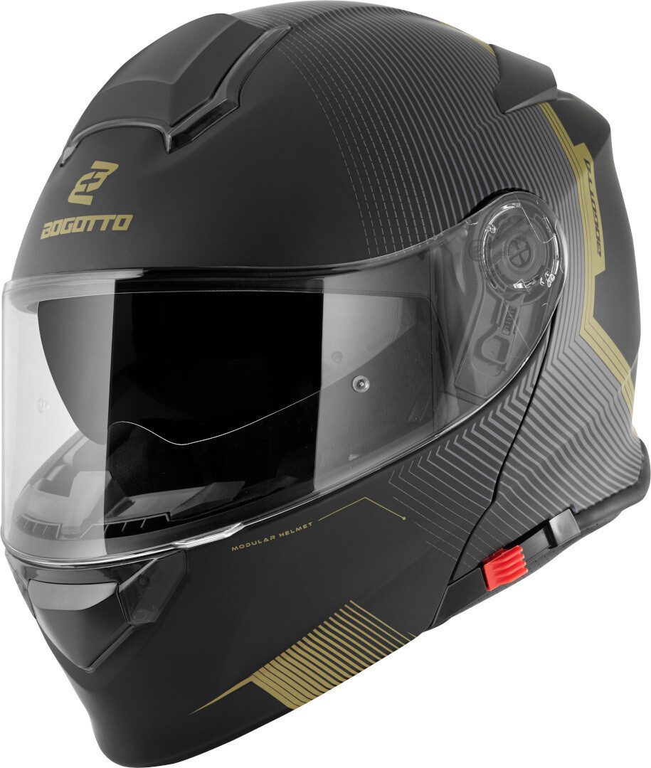 Bogotto Motorradhelm H271 Wayke Klapphelm, vorbereitet für Kommunikationssystem,geeignet für Brillenträger,v