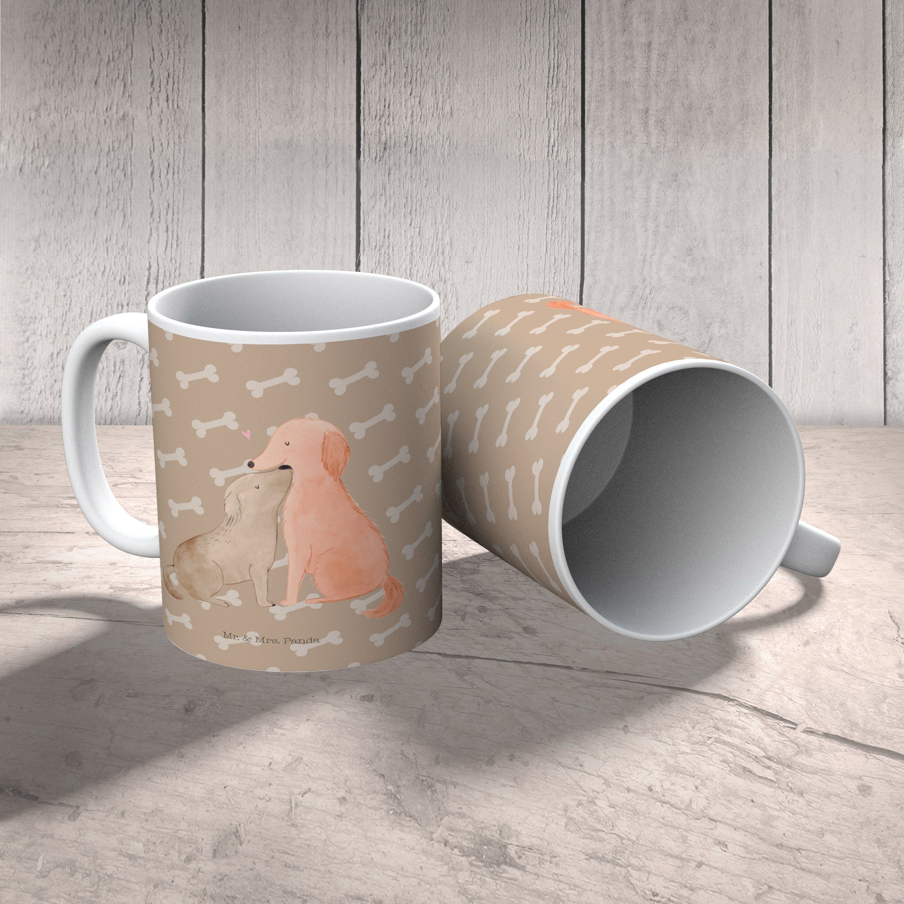Mr. & Mrs. Panda Tasse - Geschenk, Hunde Kaffeebecher, Tasse, Liebe Hundeglück Hunderasse, Keramik 