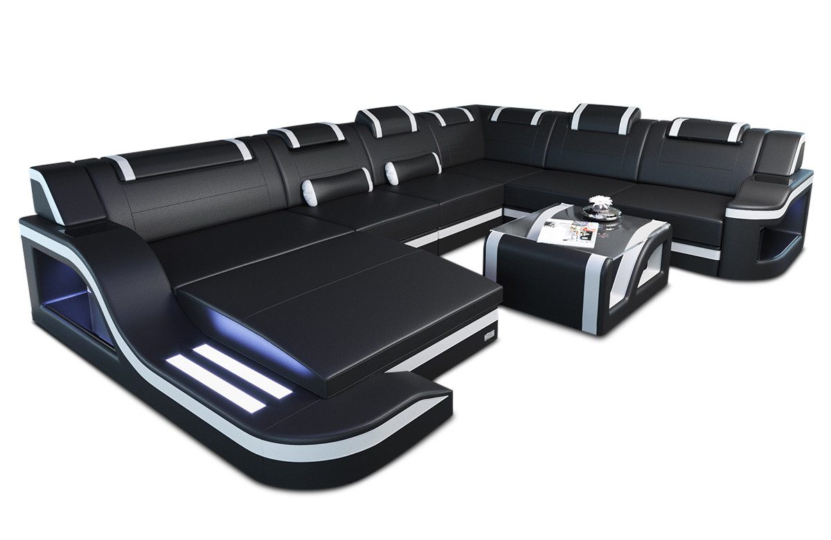 Sofa Dreams Wohnlandschaft XXL Ledersofa Palermo günstig online kaufen