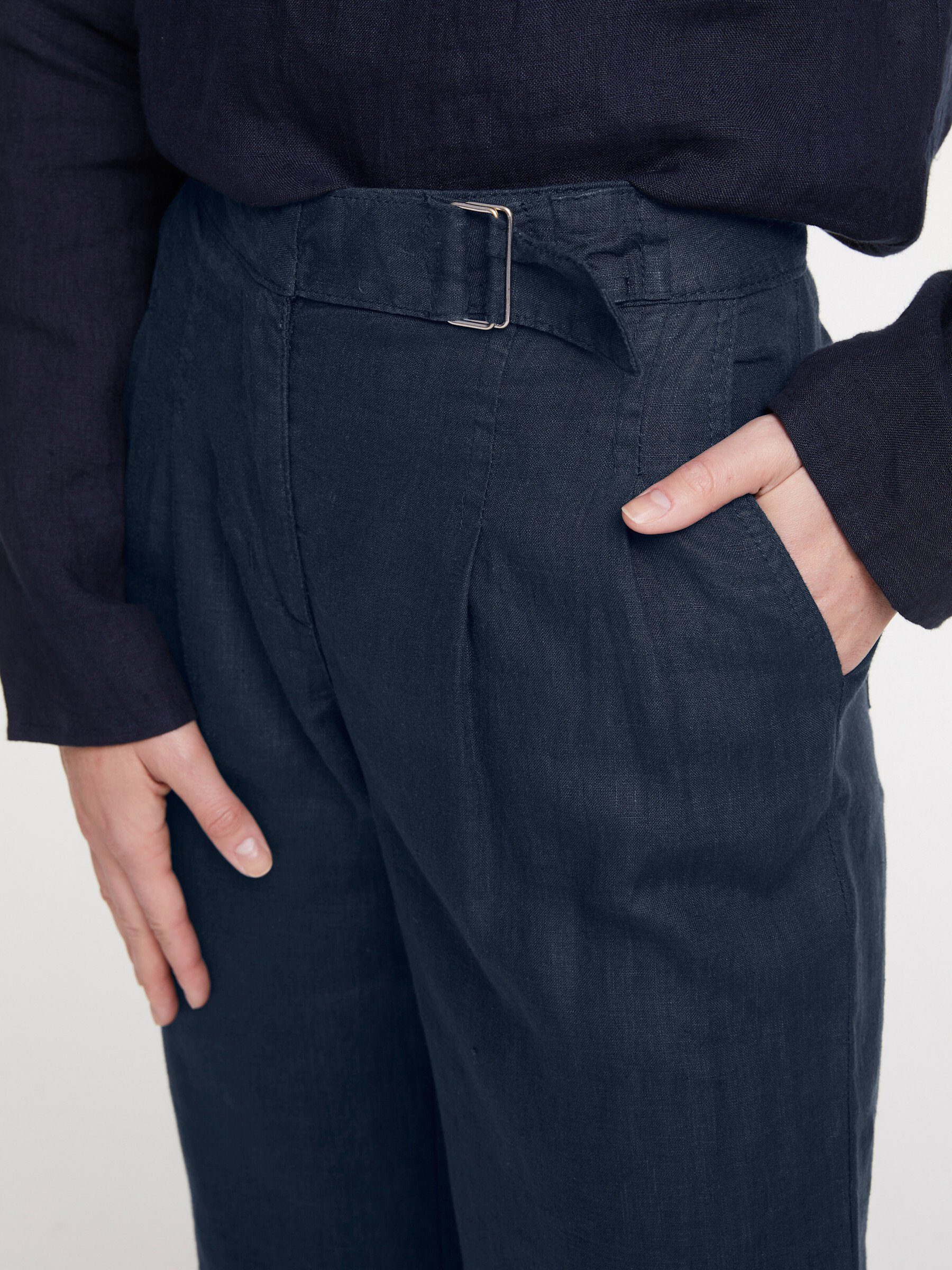 heine Jerseyhose Leinenhose erhöht