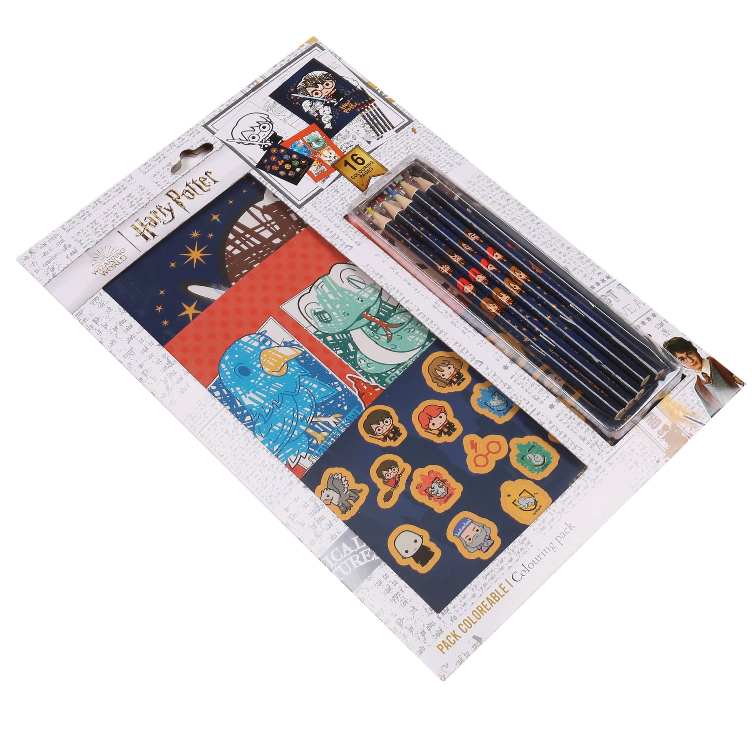 Harry Potter Stickerbuch Harry Potter Schreibset zum Ausmalen/Malbücher, Sticker + Buntstifte