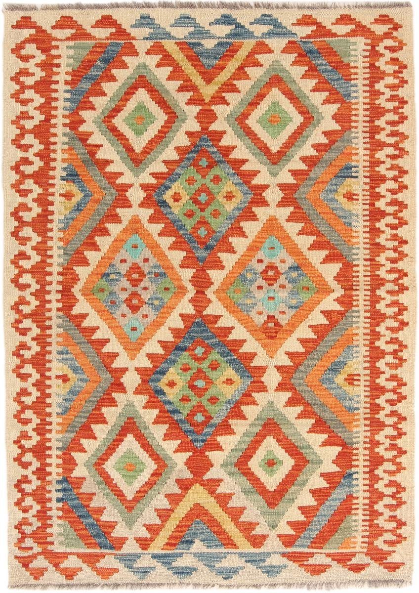 Orientteppich Kelim Afghan 106x149 Handgewebter Orientteppich, Nain Trading, rechteckig, Höhe: 3 mm | Kurzflor-Teppiche