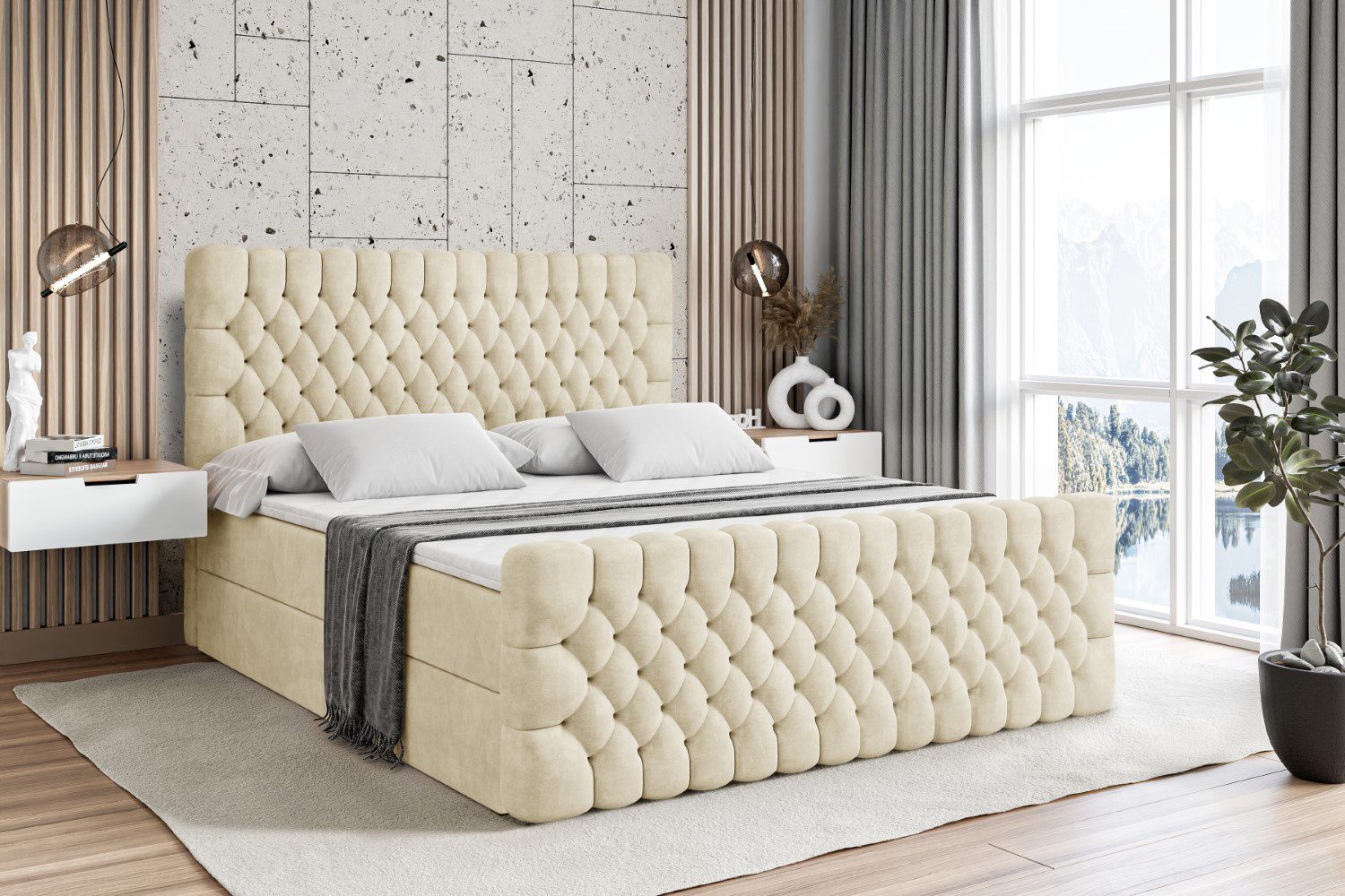 ALTDECOR Boxbett SERENE-Z (Multipocket-Matratze H4, H3 Matratze Bonellfeder günstig online kaufen