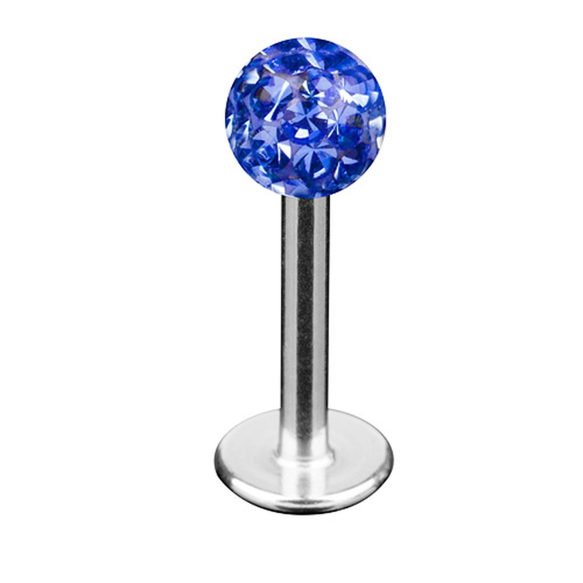 Taffstyle Piercing-Set Piercing Labret Lippenpiercing Ohrpiercing mit Ferrido Kristall Kugel, Tragus Helix Daith Schmuck Labret Stab Lippenstecker Ferido Kristall