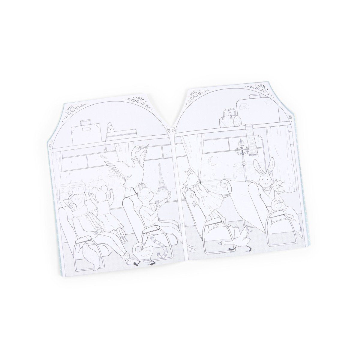 Moulin Roty Malvorlage Malbuch Tanzschule 170 Sticker Stickerbuch kreativ 22x30cm