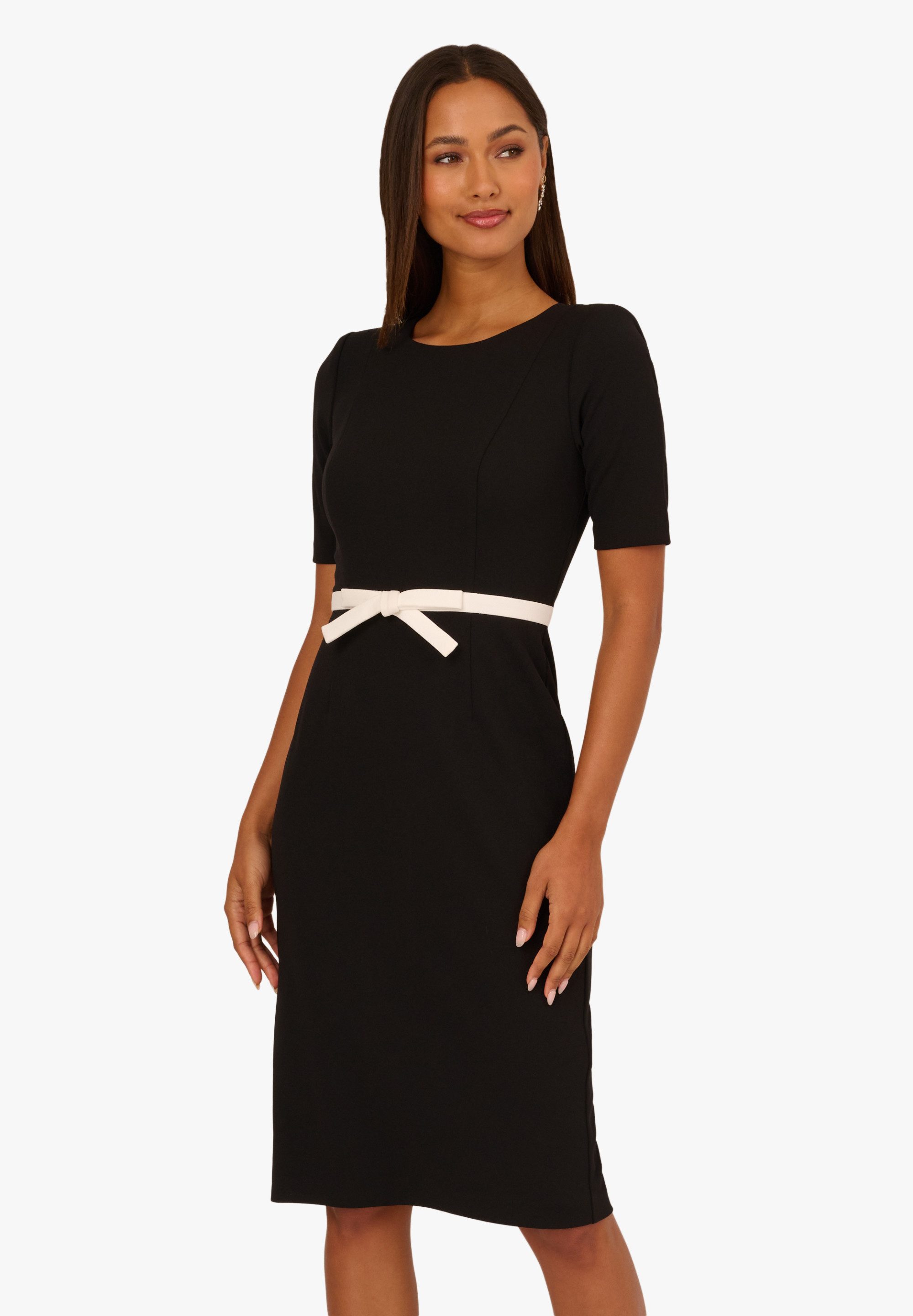 Adrianna Papell Midikleid Contrast Bow Sheath Dress Monochromes Kleid mit S günstig online kaufen
