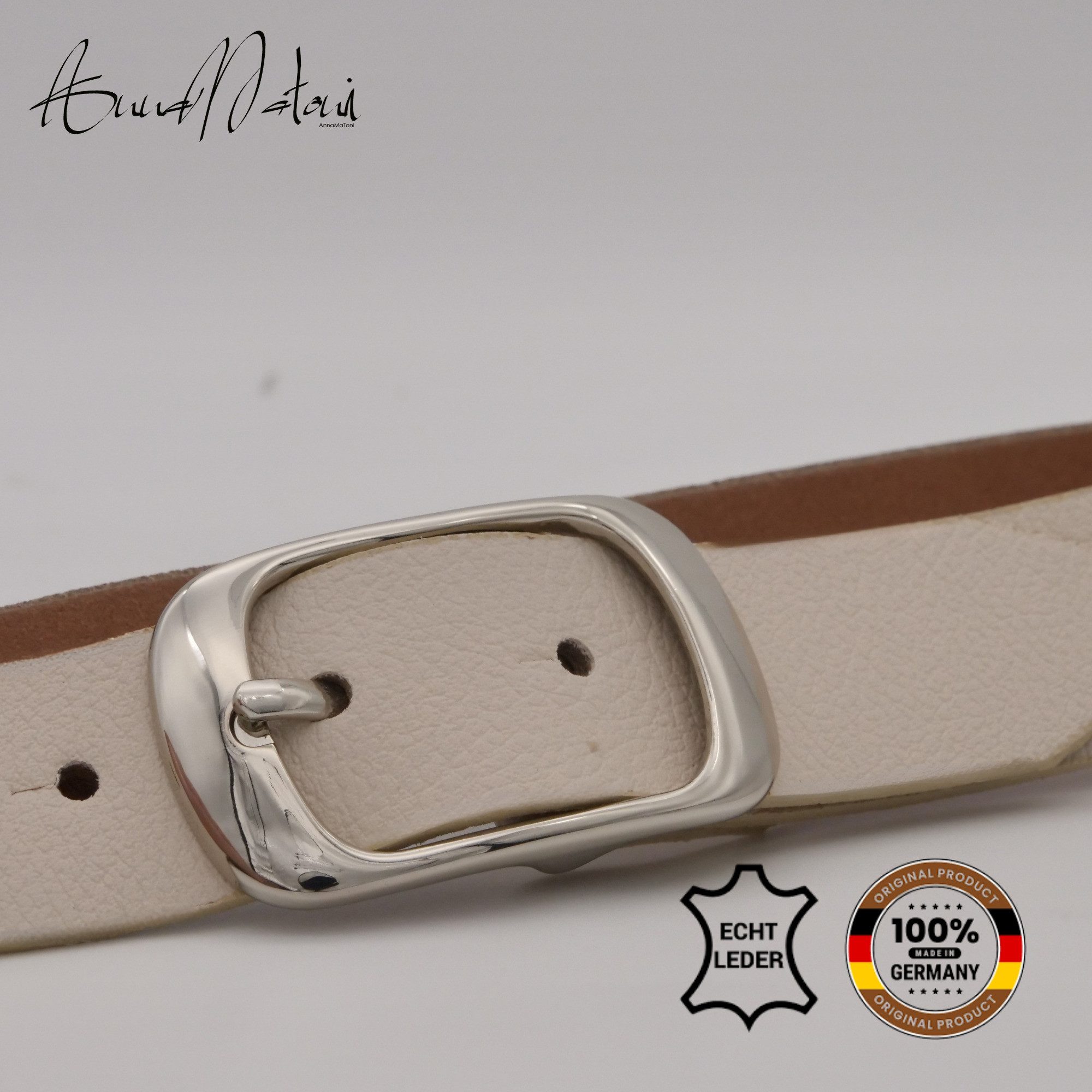 AnnaMatoni Ledergürtel AnnaMatoni Damen Ledergürtel in hochwertigem Veganem Nappa 3cm